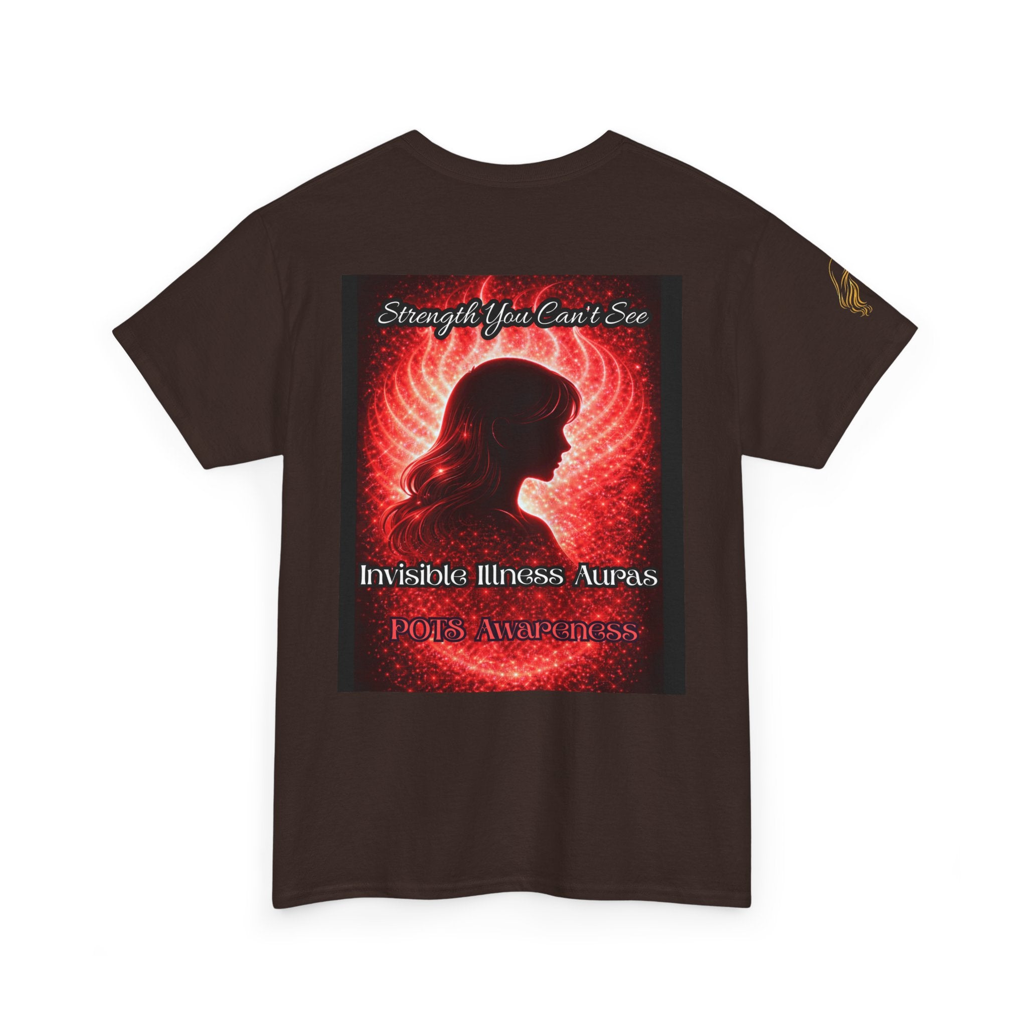 POTS AURA AWARENESS TShirt — Invisible Illness Awareness Tee ("Strength You Can’t See" Red Aura Design)
