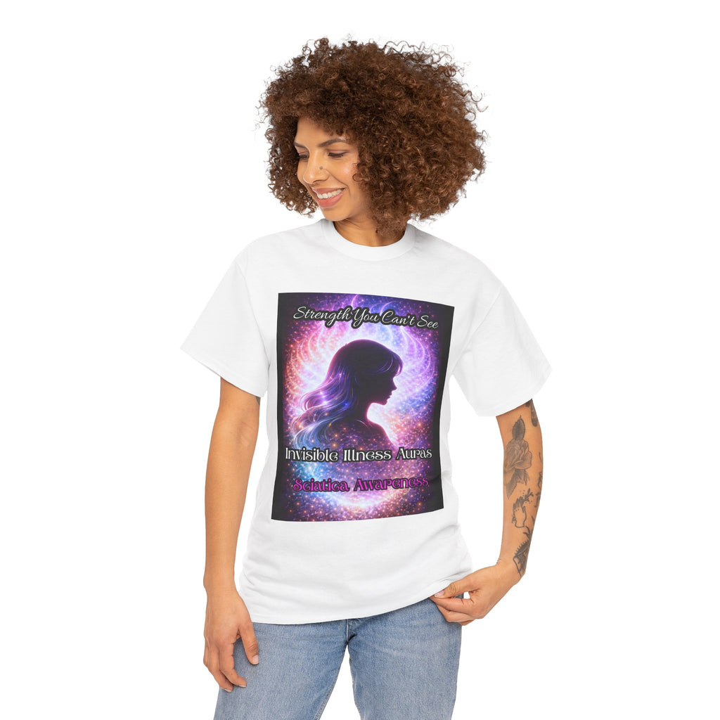 Sciatica Pain auras awareness Angel Wings Awareness Tee — Invisible Illness & Invisible Illness Awareness Shirt