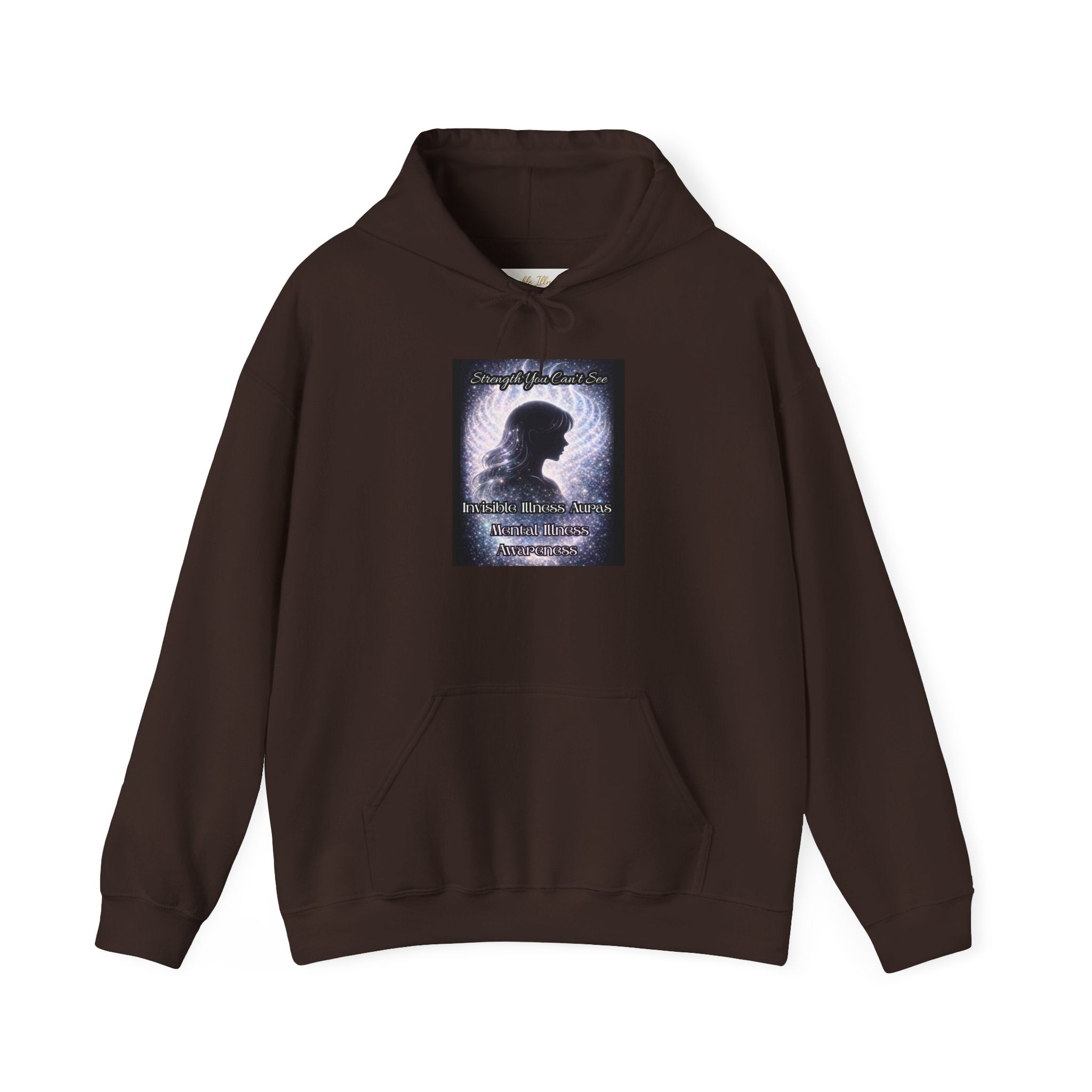 Mental illness Aura awareness silver angel wings Design hoodie -Strength you cant see Sweatshirt