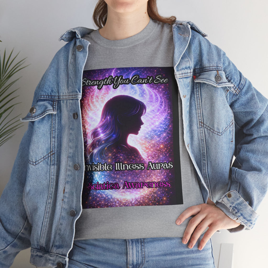 Sciatica Pain auras awareness Angel Wings Awareness Tee — Invisible Illness & Invisible Illness Awareness Shirt