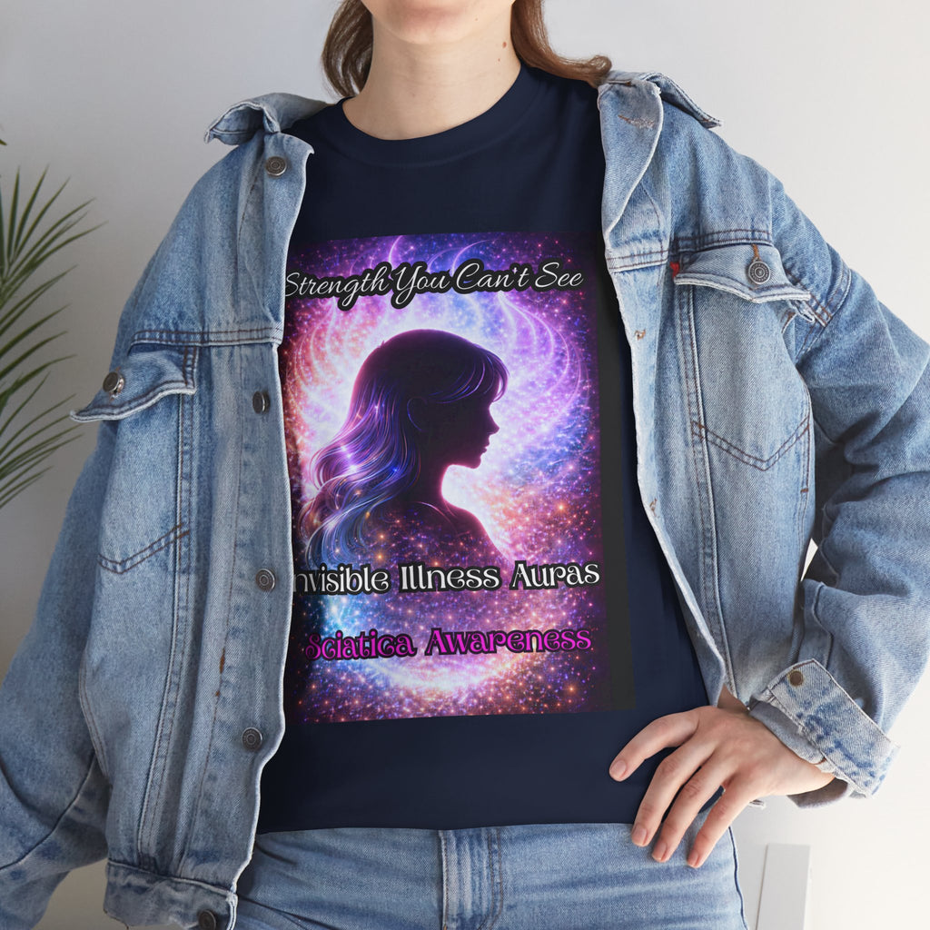 Sciatica Pain auras awareness Angel Wings Awareness Tee — Invisible Illness & Invisible Illness Awareness Shirt