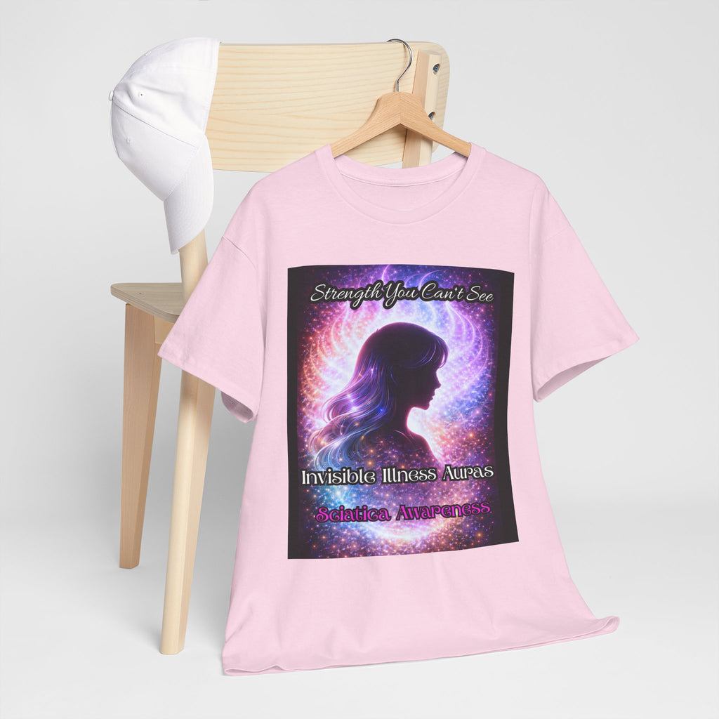 Sciatica Pain auras awareness Angel Wings Awareness Tee — Invisible Illness & Invisible Illness Awareness Shirt
