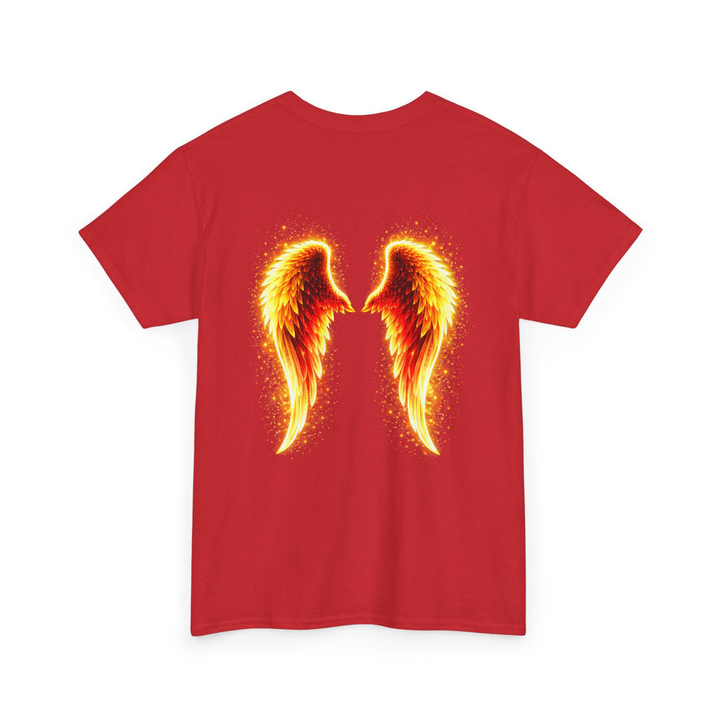 ADHD Awareness Fiery Aura Angel Wings T-Shirt — "Strength You Can't See" Inspirational Tee