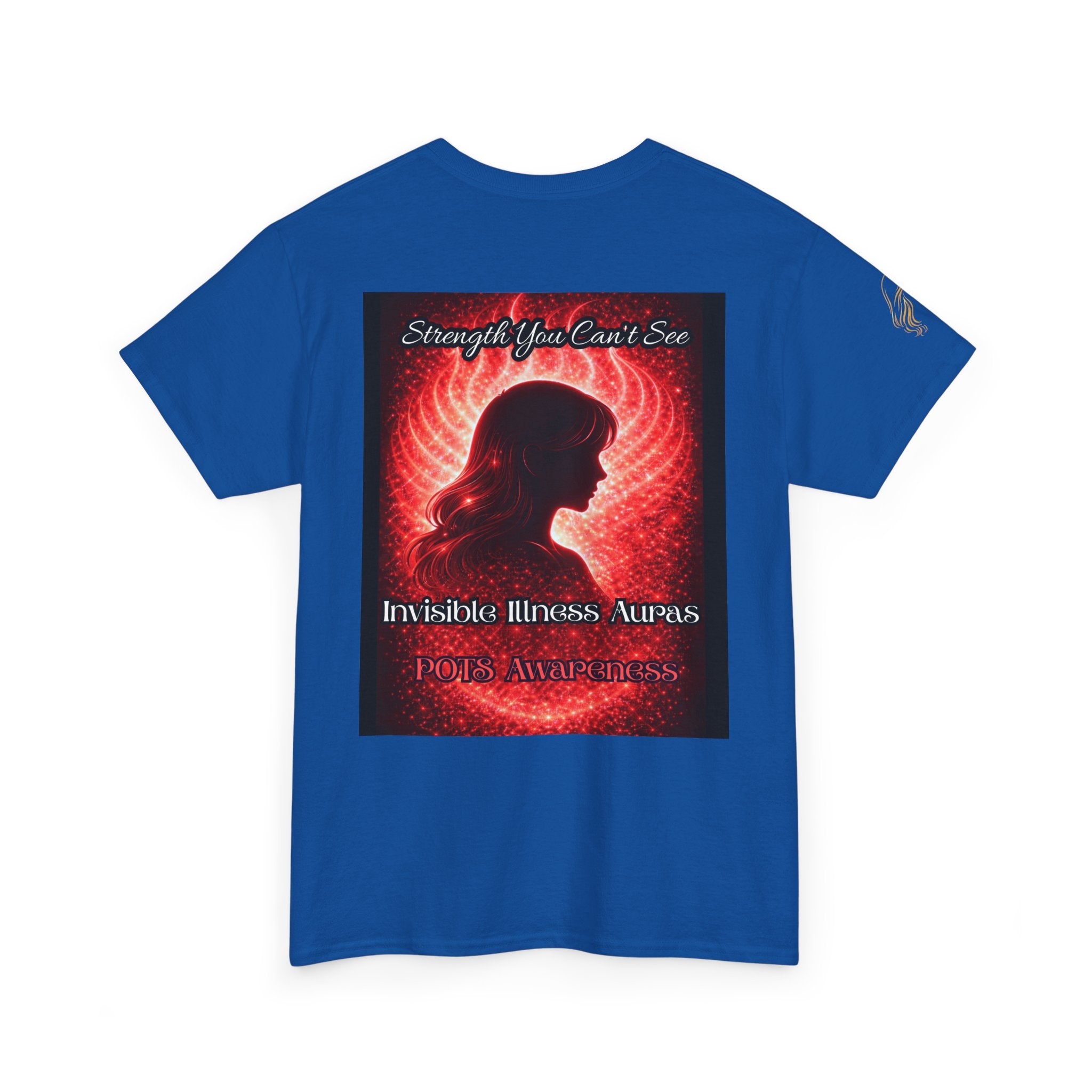 POTS AURA AWARENESS TShirt — Invisible Illness Awareness Tee ("Strength You Can’t See" Red Aura Design)