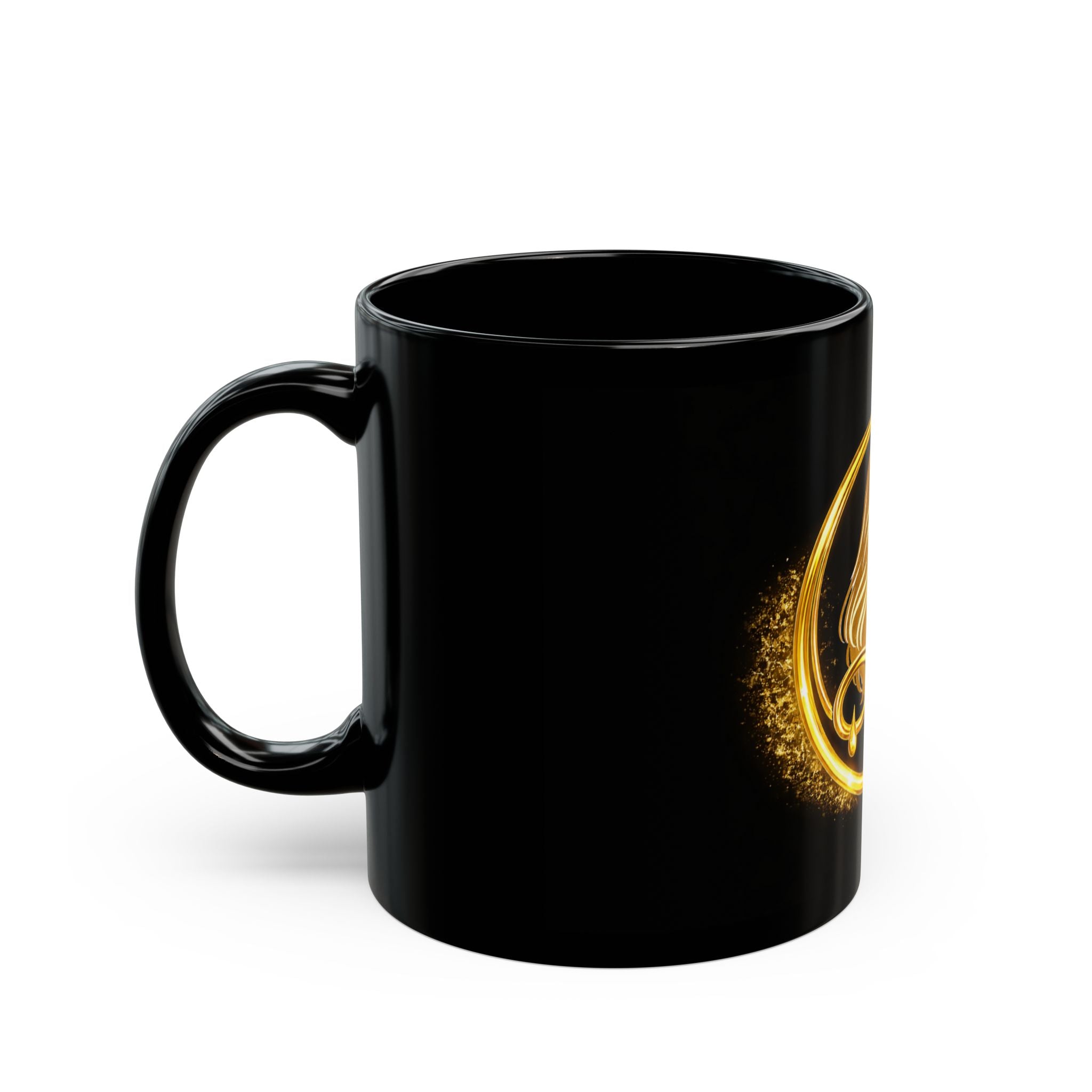 Invisible illness Aura logo Gold Silhouette Mug (Black)