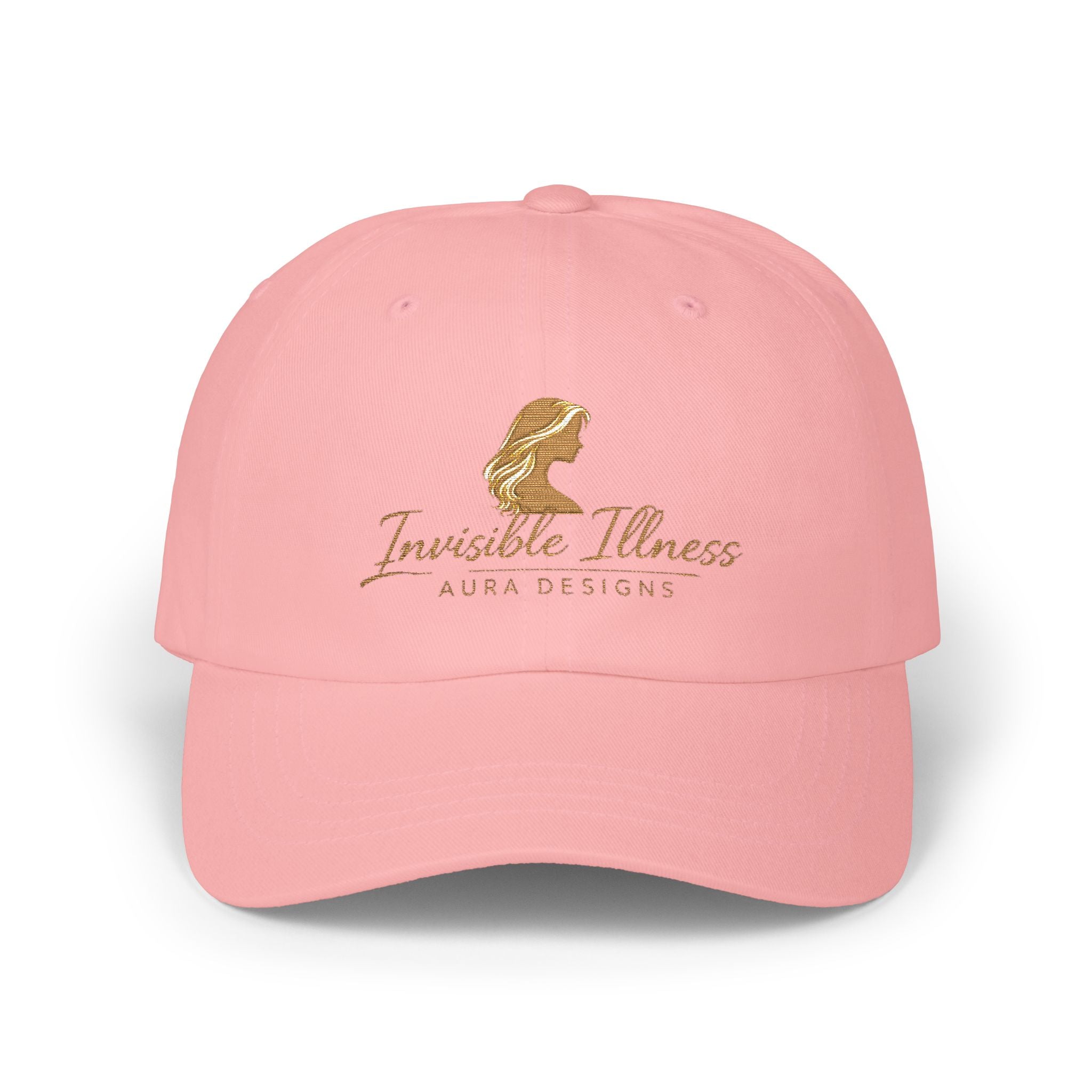 Invisible Illness Golden Aura logo Embroidered Dad Cap — Awareness Hat
