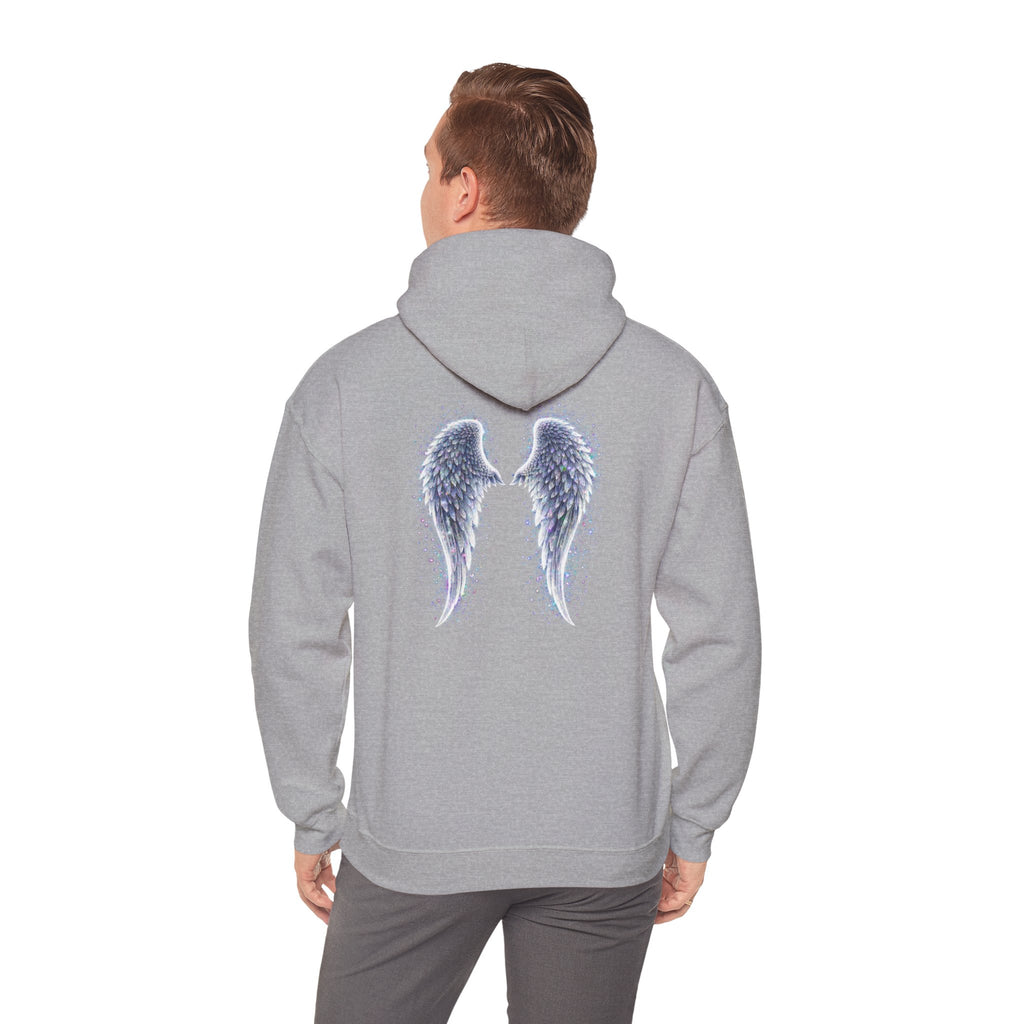 Mental illness Aura awareness silver angel wings Design hoodie -Strength you cant see Sweatshirt