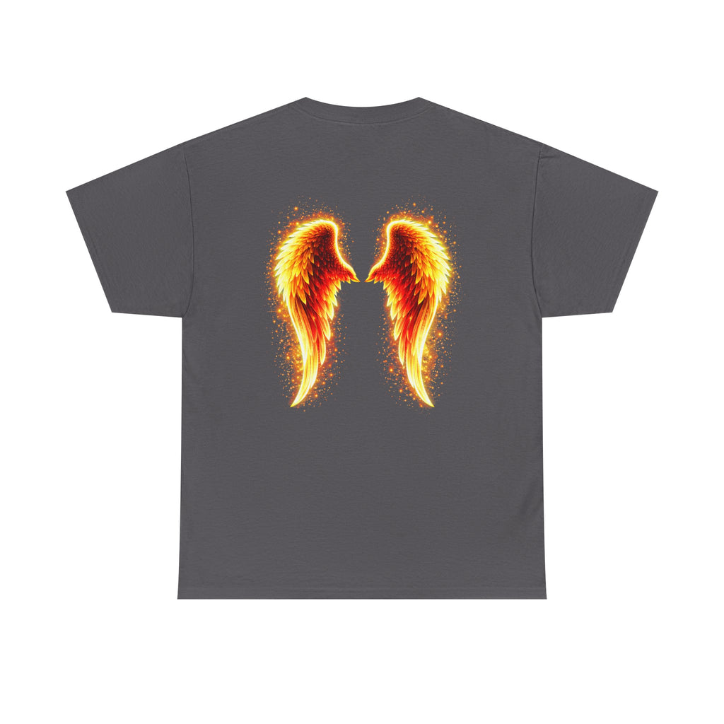 ADHD Awareness Fiery Aura Angel Wings T-Shirt — "Strength You Can't See" Inspirational Tee