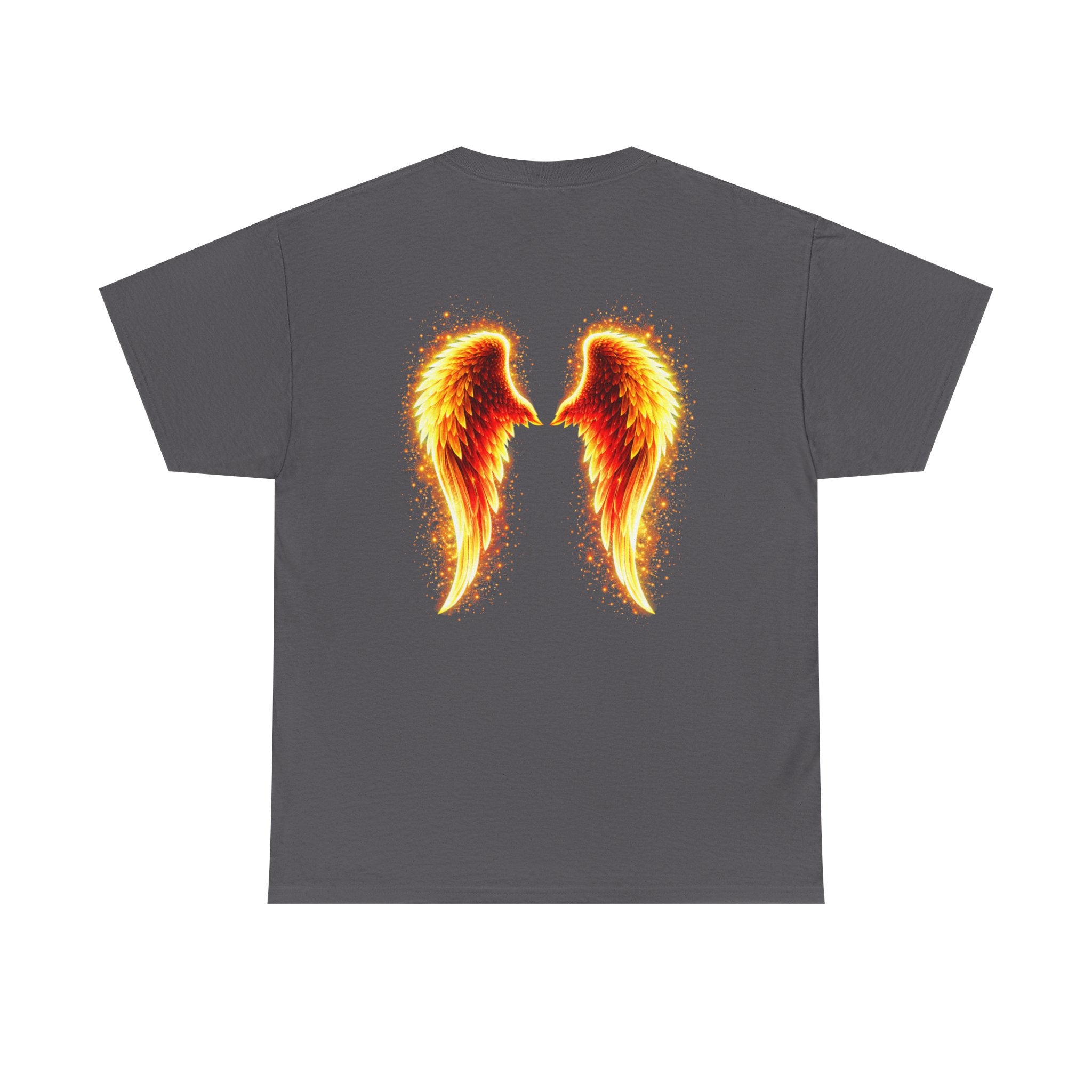 ADHD Awareness Fiery Aura Angel Wings T-Shirt — "Strength You Can't See" Inspirational Tee