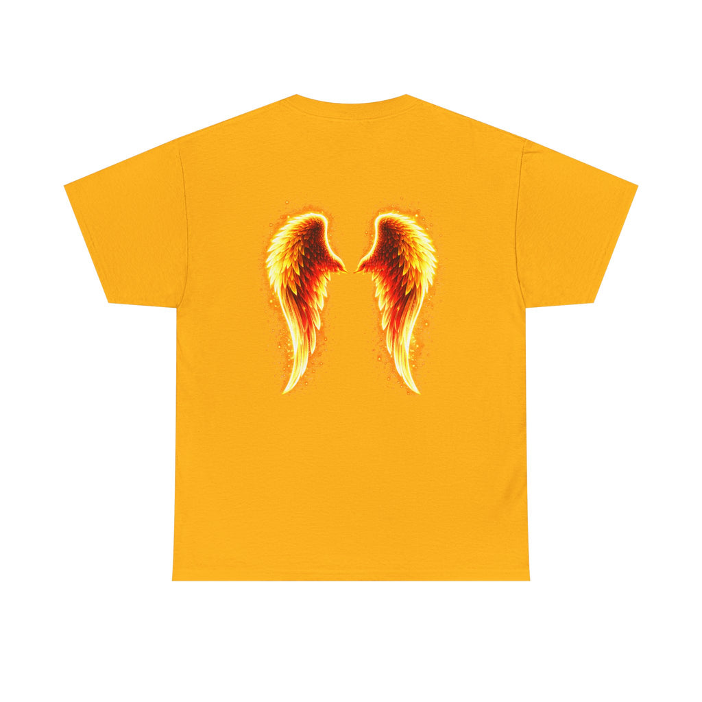 ADHD Awareness Fiery Aura Angel Wings T-Shirt — "Strength You Can't See" Inspirational Tee