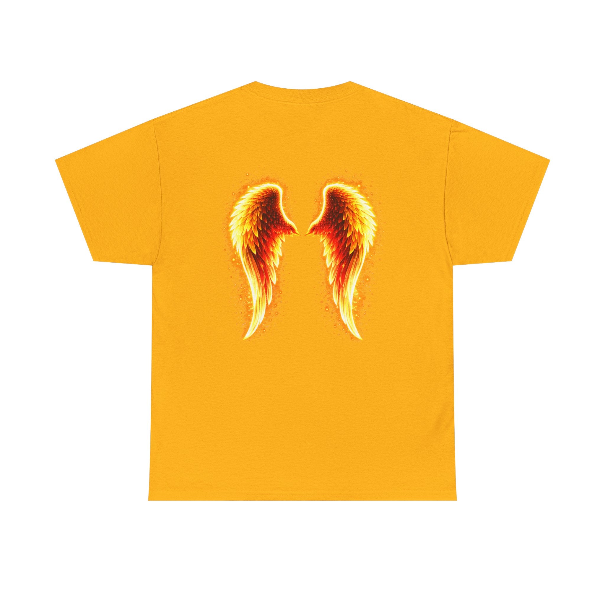 ADHD Awareness Fiery Aura Angel Wings T-Shirt — "Strength You Can't See" Inspirational Tee
