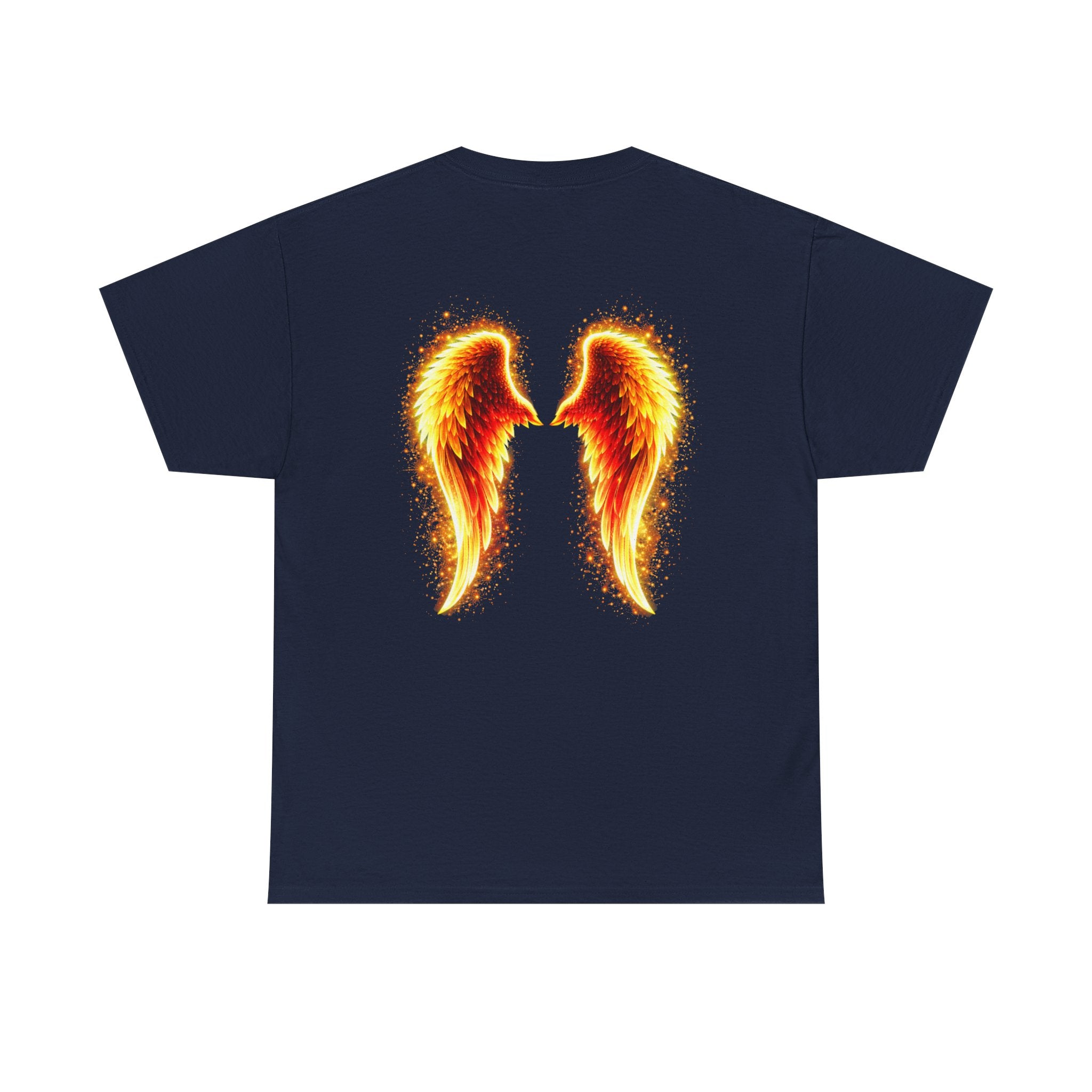 ADHD Awareness Fiery Aura Angel Wings T-Shirt — "Strength You Can't See" Inspirational Tee