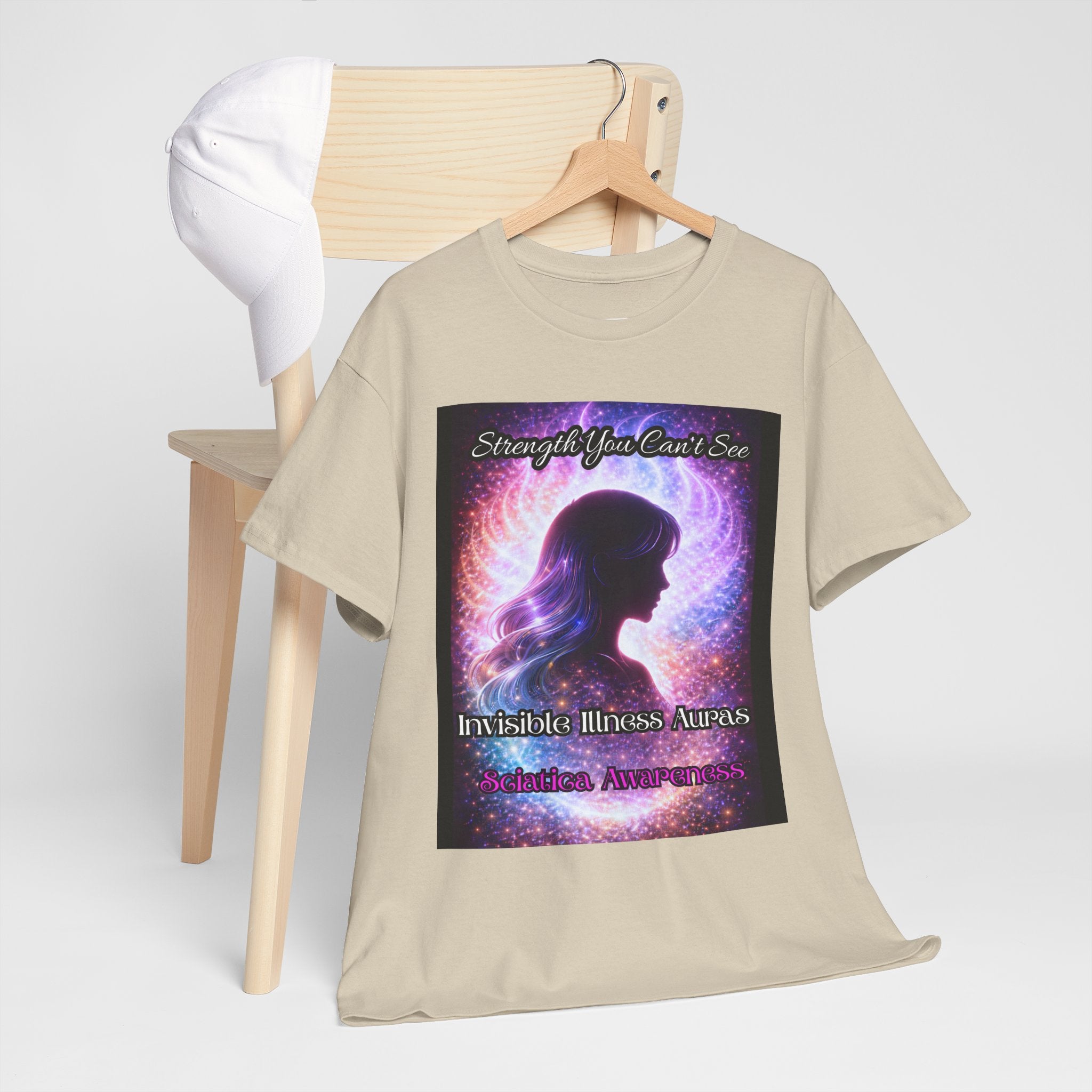 Sciatica Pain auras awareness Angel Wings Awareness Tee — Invisible Illness & Invisible Illness Awareness Shirt