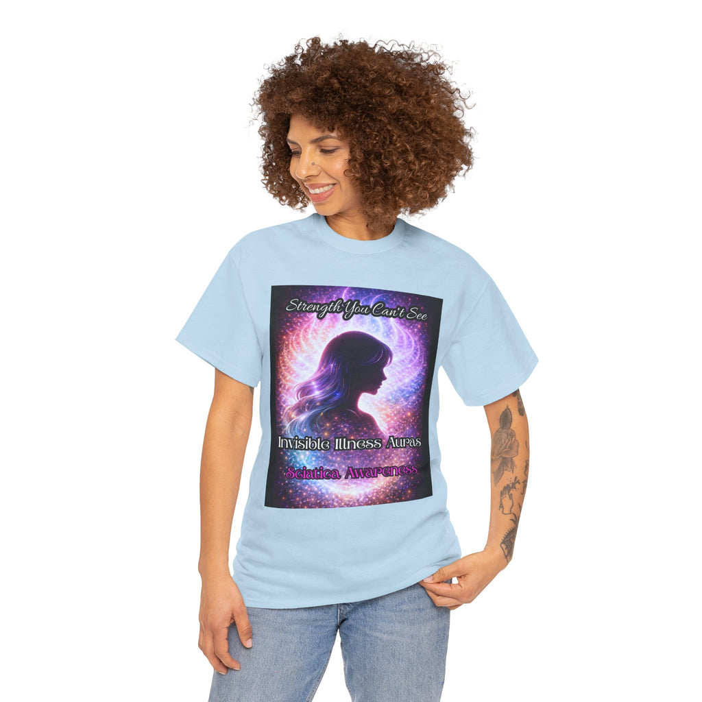 Sciatica Pain auras awareness Angel Wings Awareness Tee — Invisible Illness & Invisible Illness Awareness Shirt