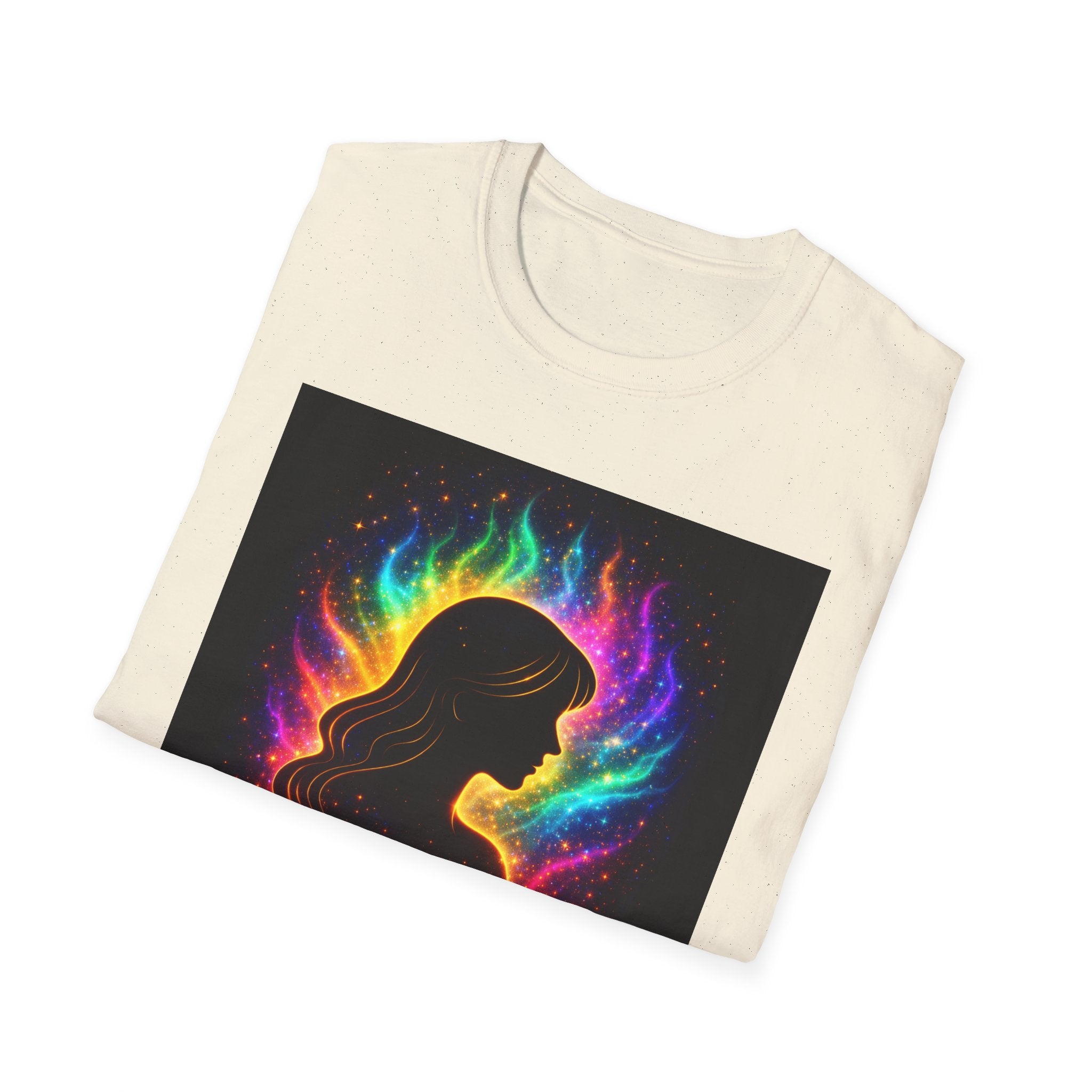 Autism Awareness Aura Silhouette T-Shirt — Rainbow Soul & Wellness Graphic Tee