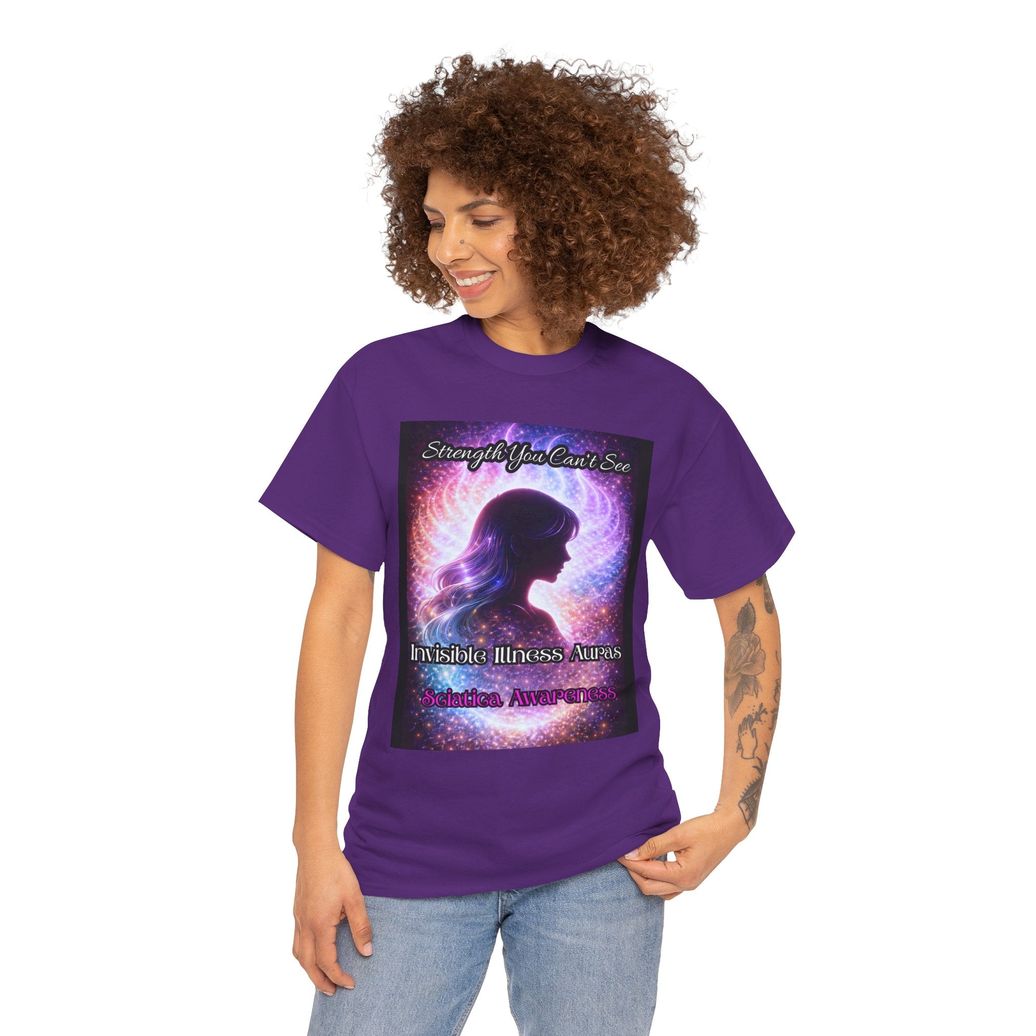 Sciatica Pain auras awareness Angel Wings Awareness Tee — Invisible Illness & Invisible Illness Awareness Shirt