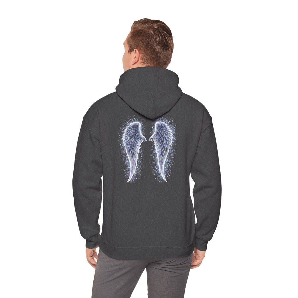 Mental illness Aura awareness silver angel wings Design hoodie -Strength you cant see Sweatshirt
