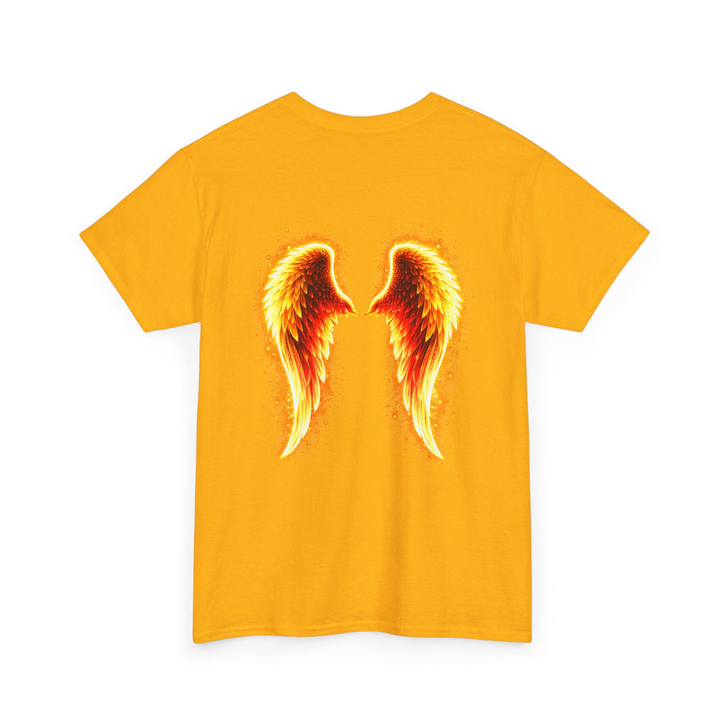 ADHD Awareness Fiery Aura Angel Wings T-Shirt — "Strength You Can't See" Inspirational Tee