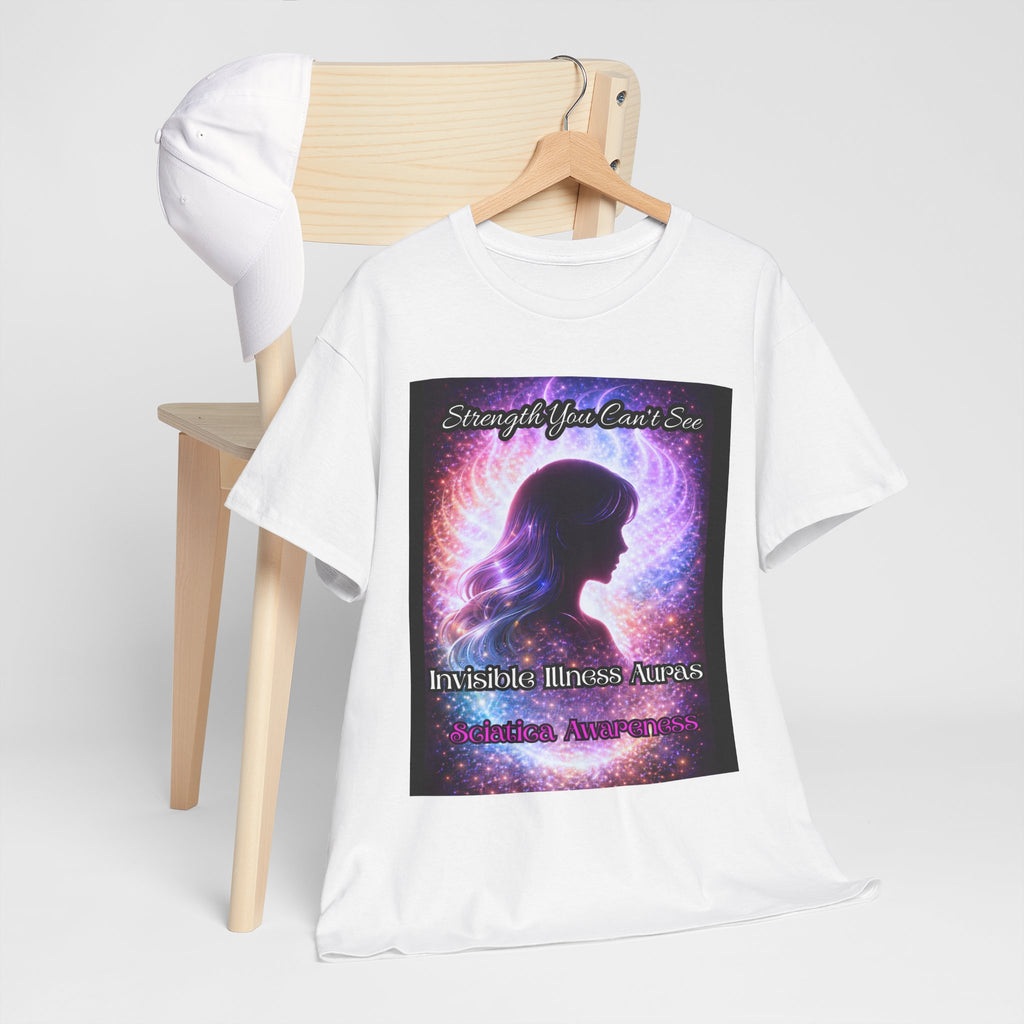 Sciatica Pain auras awareness Angel Wings Awareness Tee — Invisible Illness & Invisible Illness Awareness Shirt
