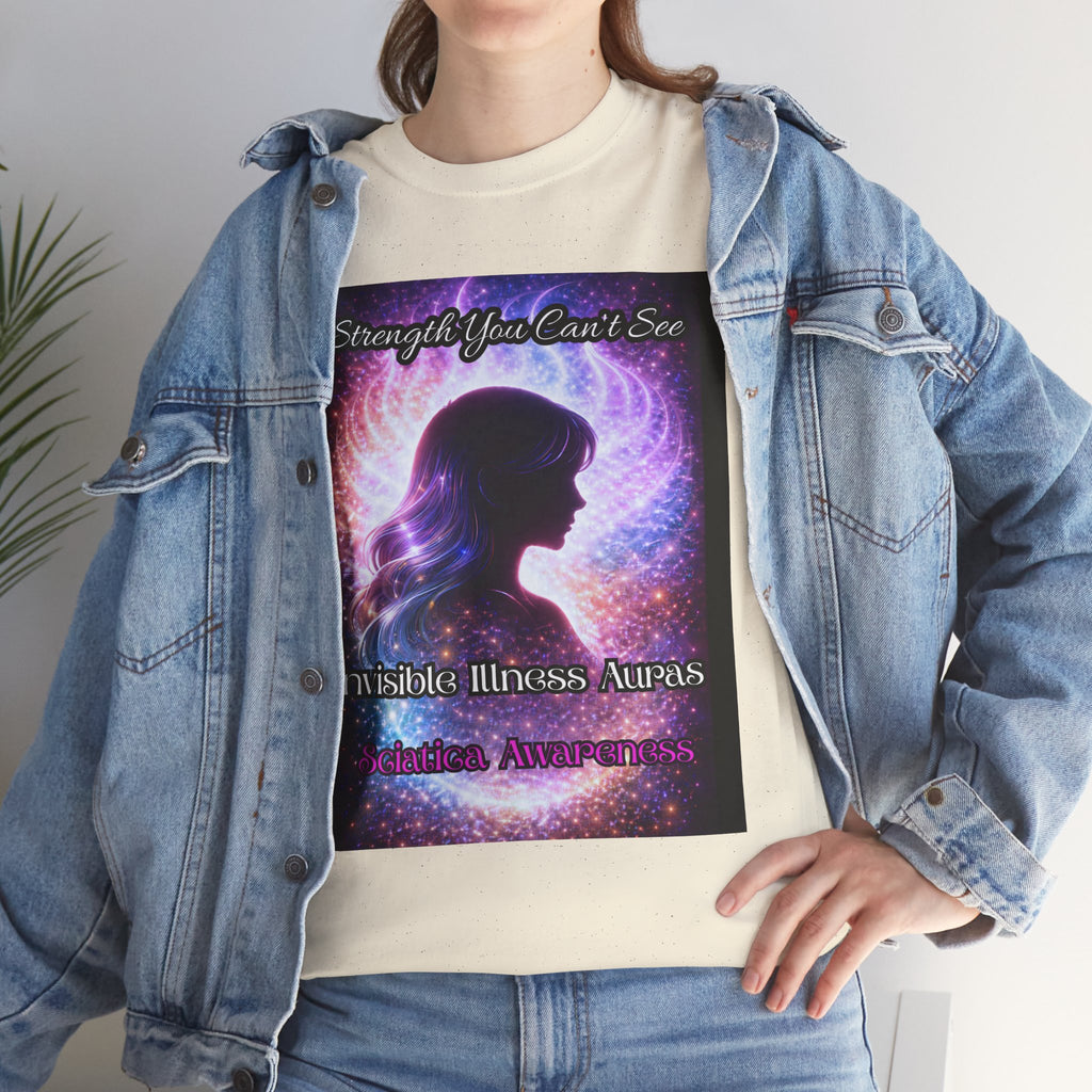 Sciatica Pain auras awareness Angel Wings Awareness Tee — Invisible Illness & Invisible Illness Awareness Shirt