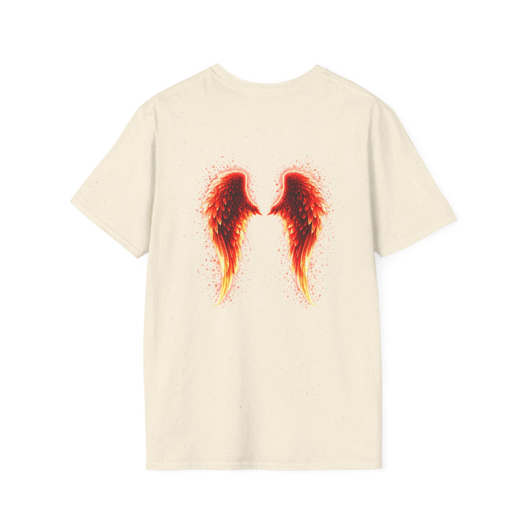 OCD awareness Invisible Illness auras Awareness T-Shirt — Strength You Can't See (Red Aura Angel Wings)