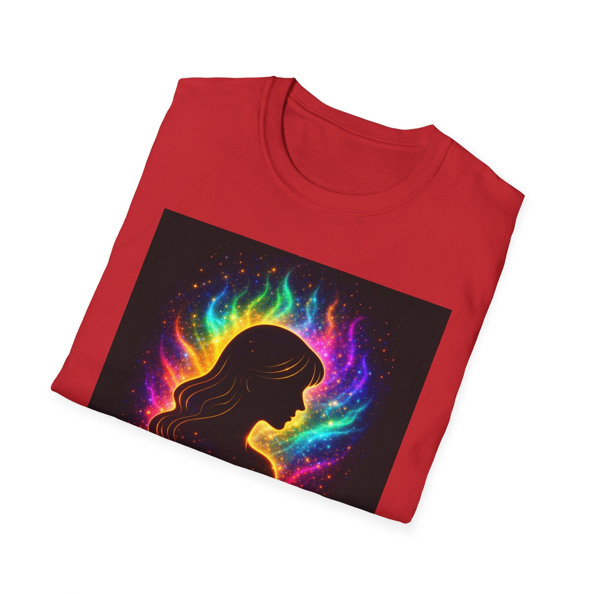 Autism Awareness Aura Silhouette T-Shirt — Rainbow Soul & Wellness Graphic Tee