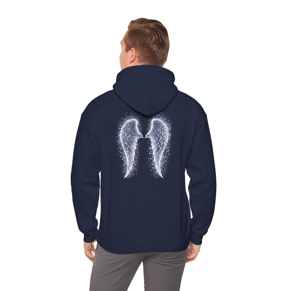 Mental illness Aura awareness silver angel wings Design hoodie -Strength you cant see Sweatshirt