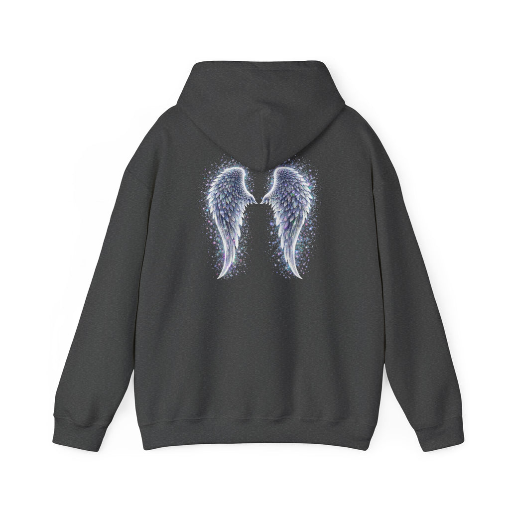 Mental illness Aura awareness silver angel wings Design hoodie -Strength you cant see Sweatshirt