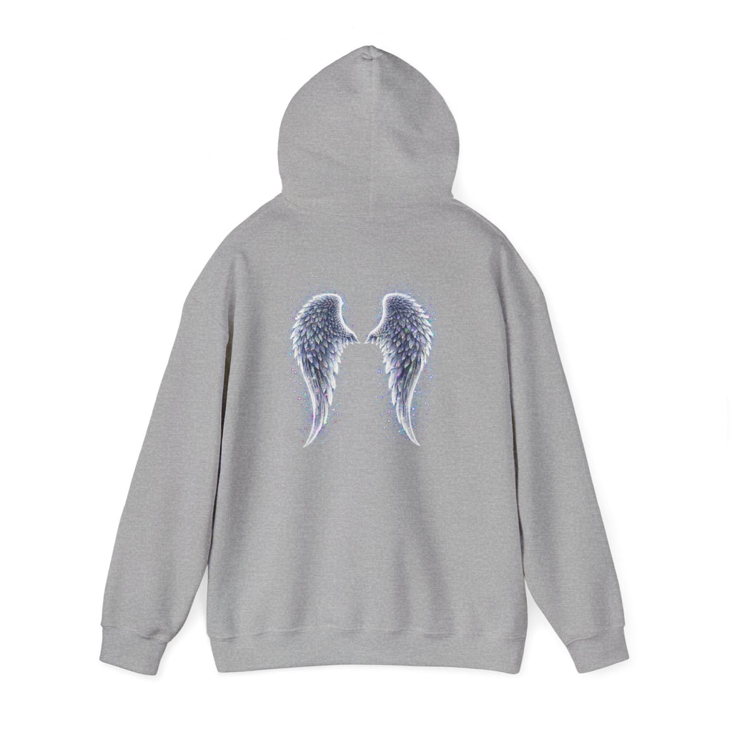 Mental illness Aura awareness silver angel wings Design hoodie -Strength you cant see Sweatshirt