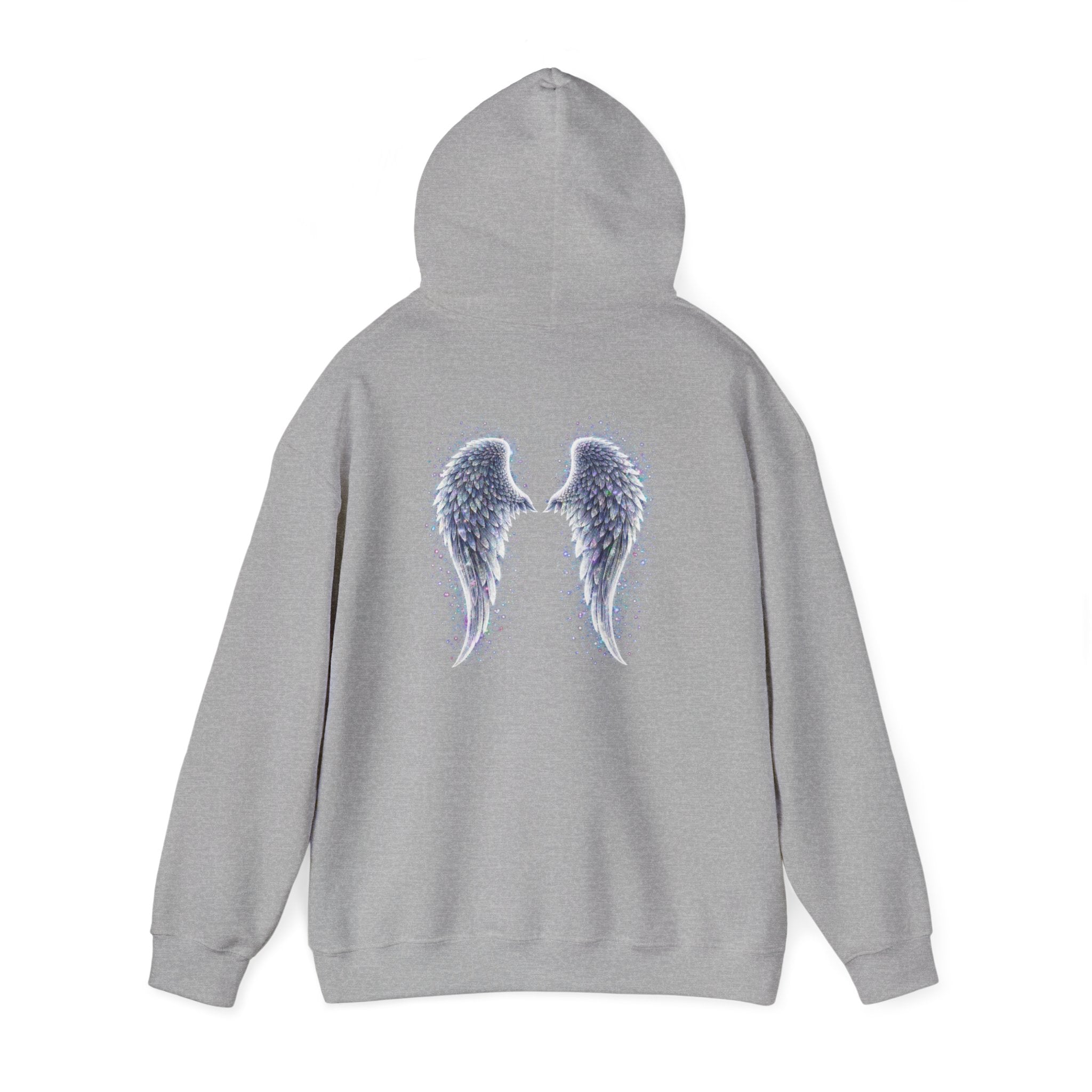 Mental illness Aura awareness silver angel wings Design hoodie -Strength you cant see Sweatshirt