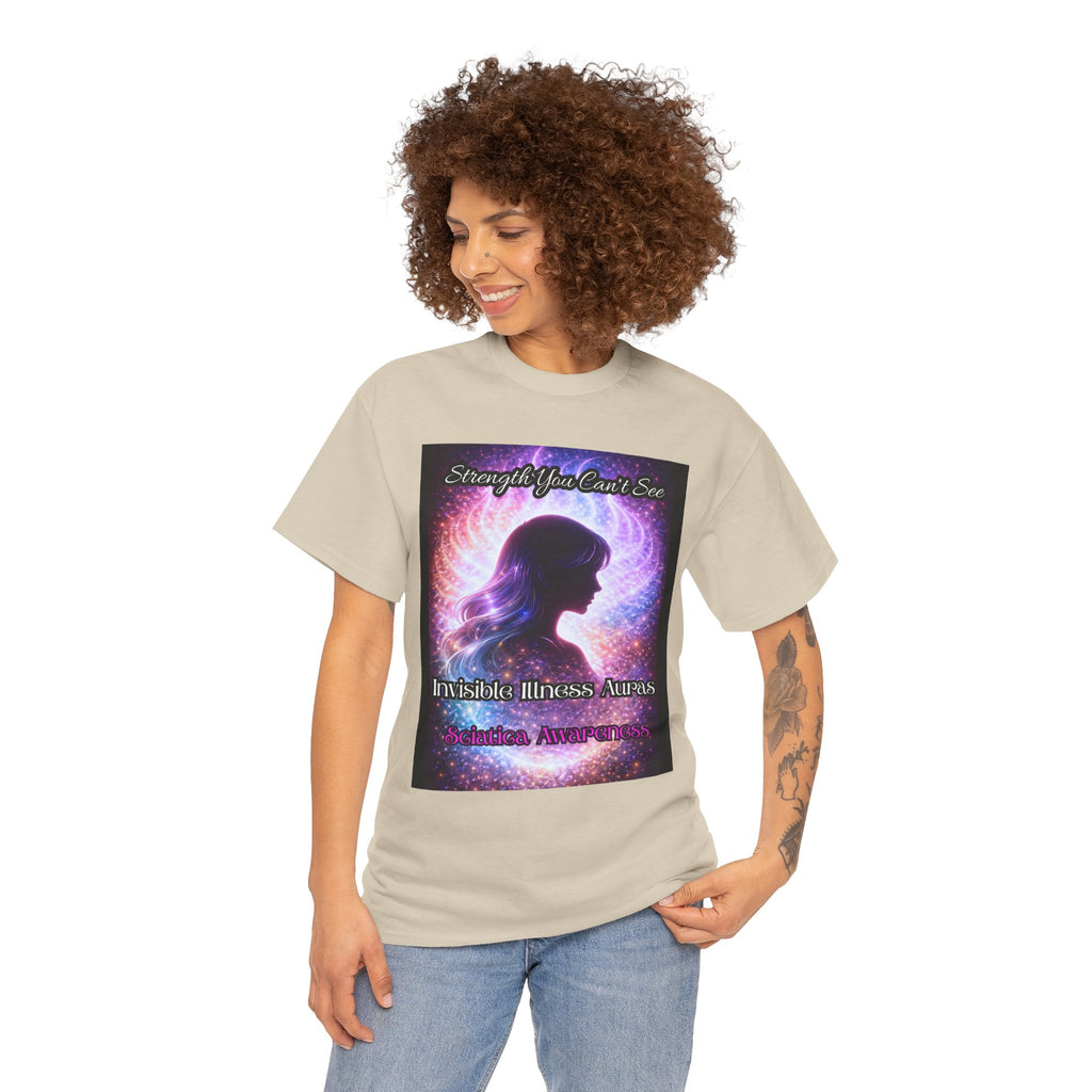 Sciatica Pain auras awareness Angel Wings Awareness Tee — Invisible Illness & Invisible Illness Awareness Shirt