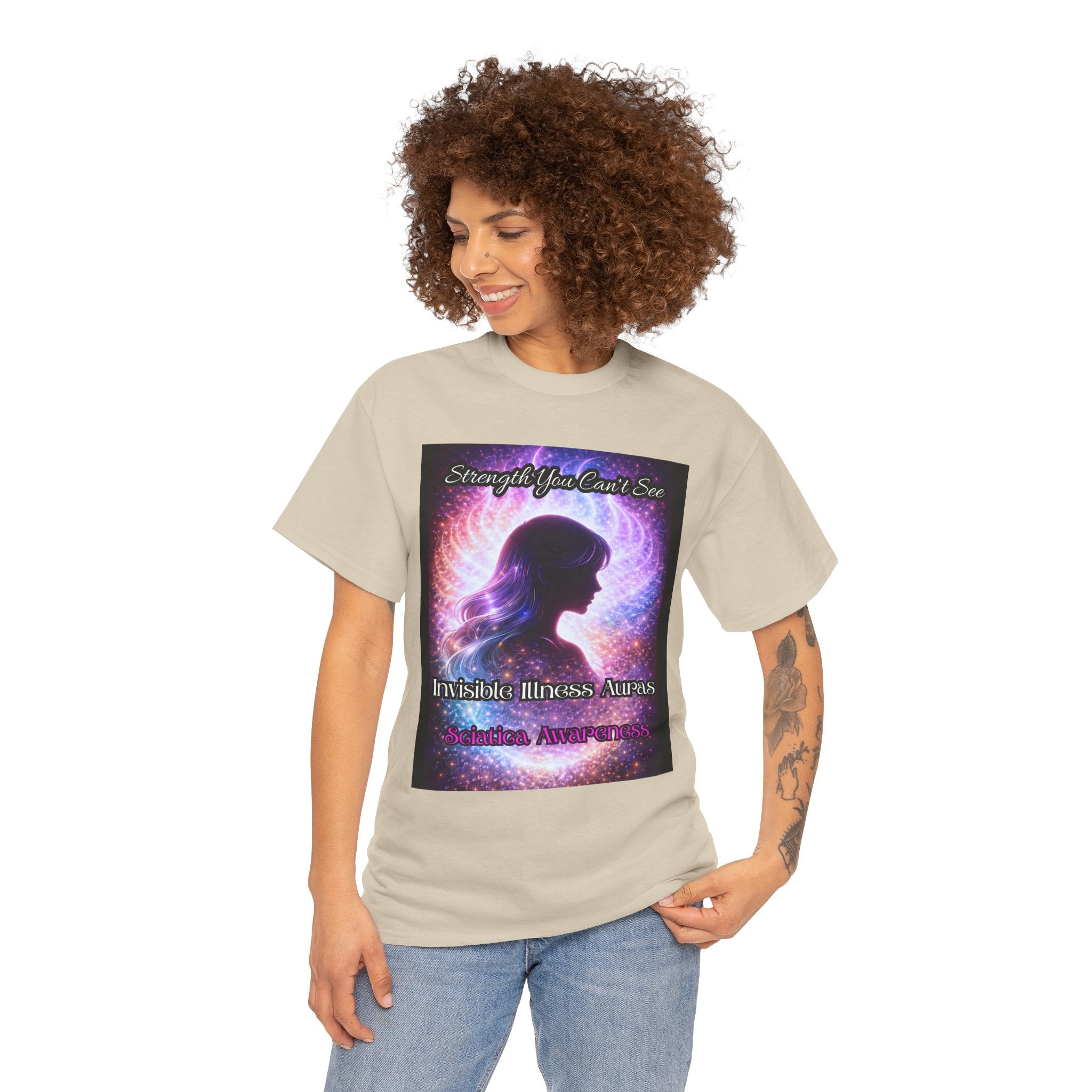 Sciatica Pain auras awareness Angel Wings Awareness Tee — Invisible Illness & Invisible Illness Awareness Shirt