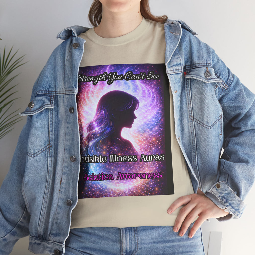 Sciatica Pain auras awareness Angel Wings Awareness Tee — Invisible Illness & Invisible Illness Awareness Shirt