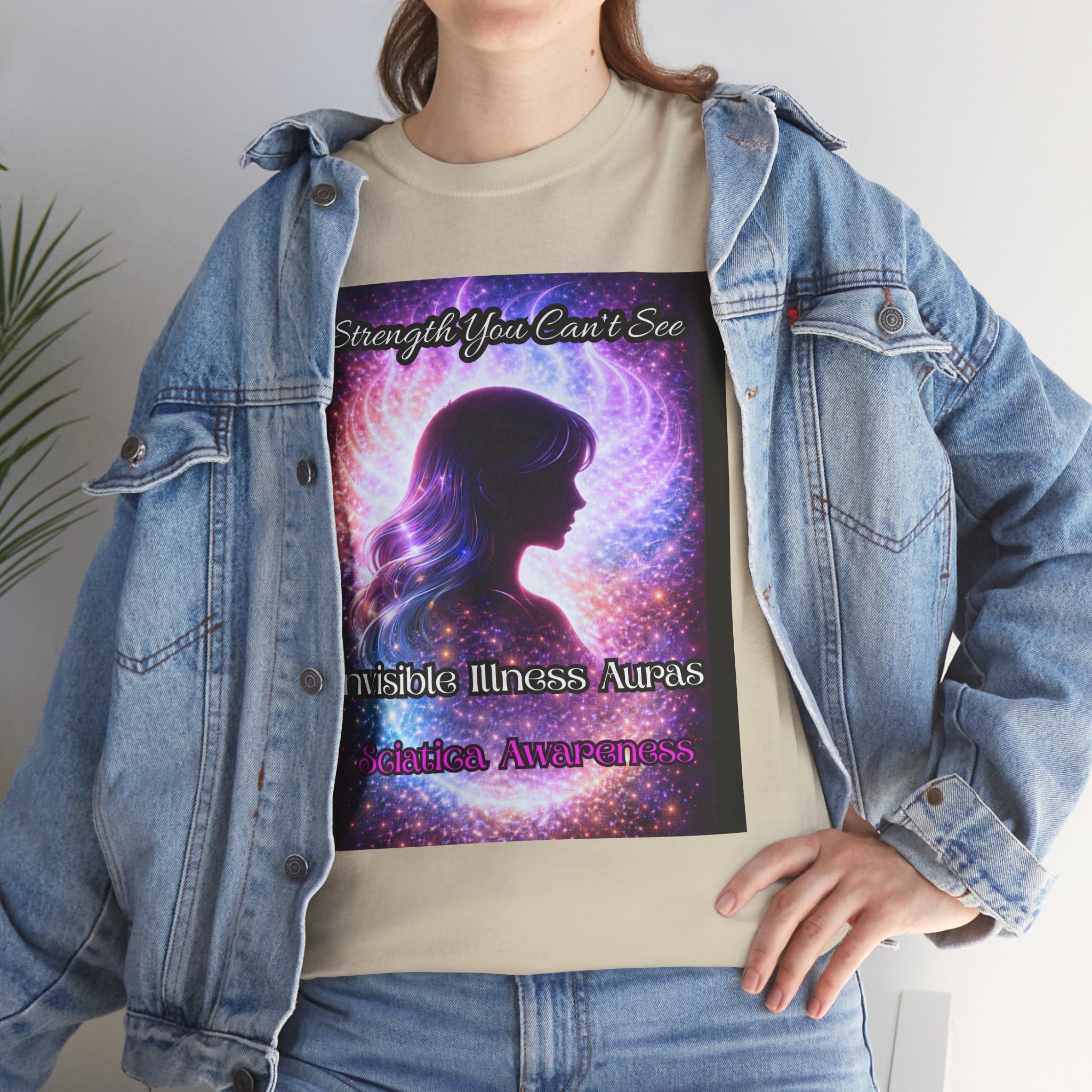 Sciatica Pain auras awareness Angel Wings Awareness Tee — Invisible Illness & Invisible Illness Awareness Shirt