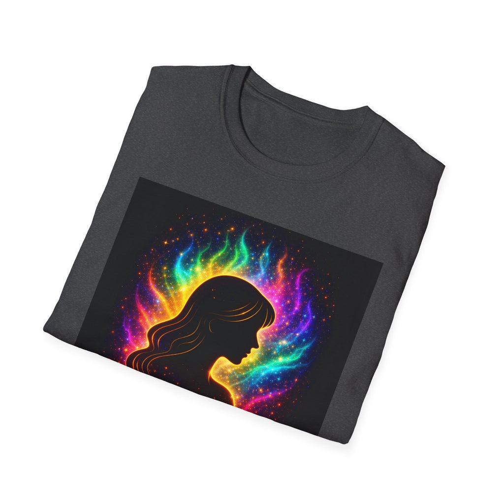 Autism Awareness Aura Silhouette T-Shirt — Rainbow Soul & Wellness Graphic Tee