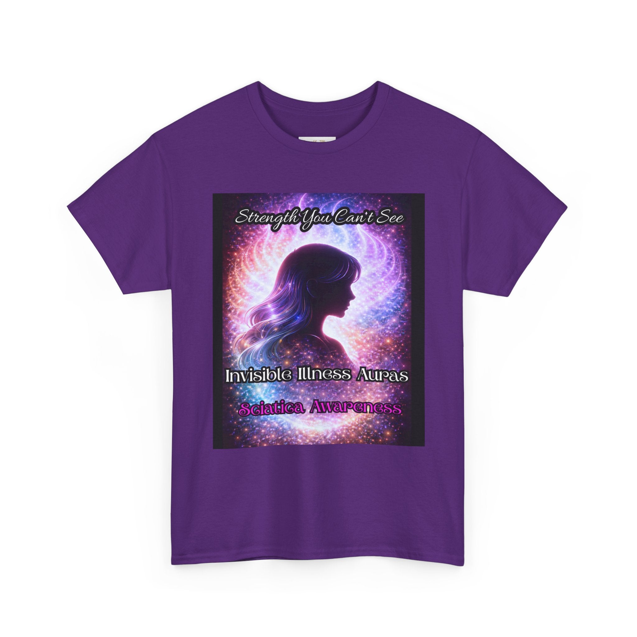 Sciatica Pain auras awareness Angel Wings Awareness Tee — Invisible Illness & Invisible Illness Awareness Shirt