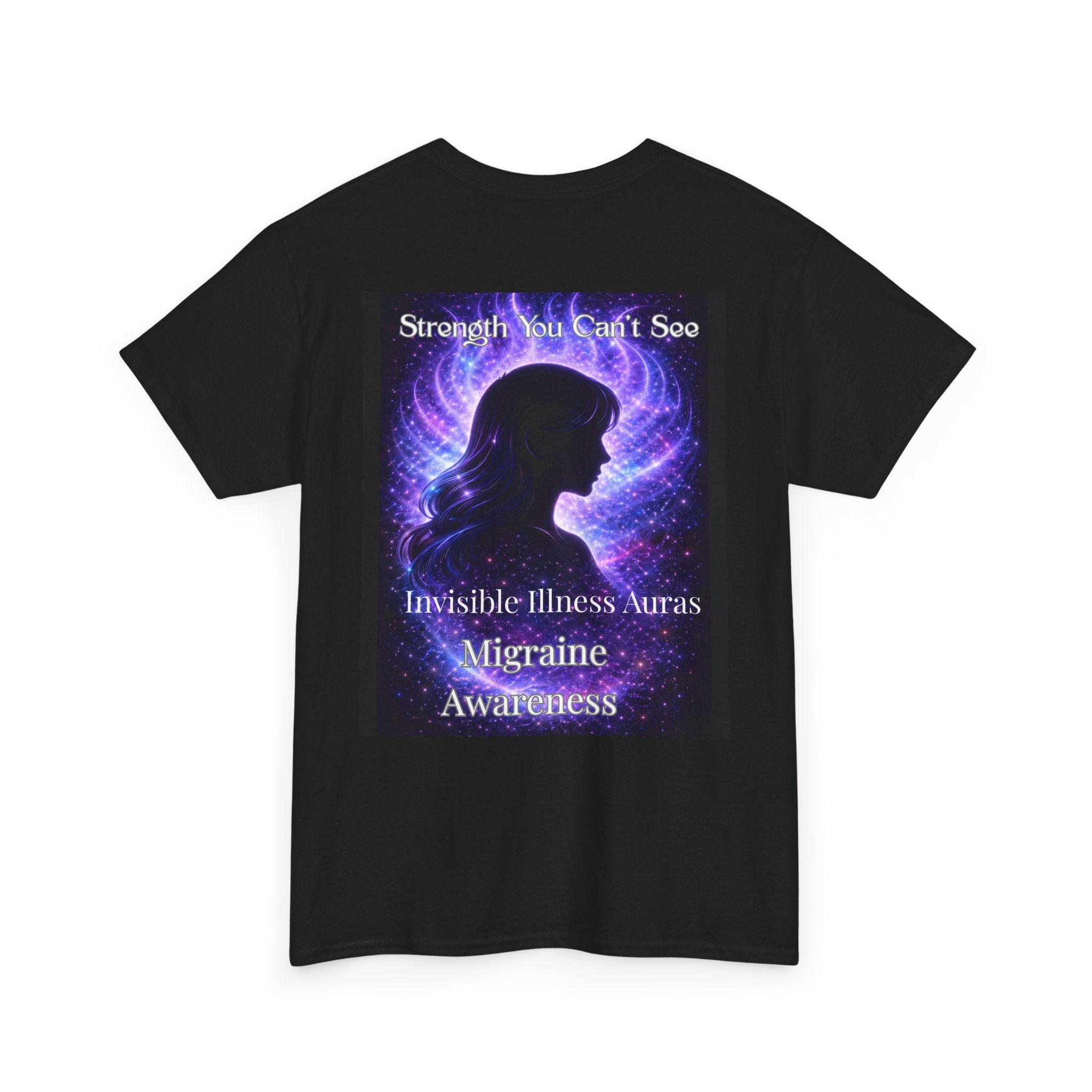Migraine Awareness Purple Auras Tee — "Invisible Illness Auras" Support T-Shirt