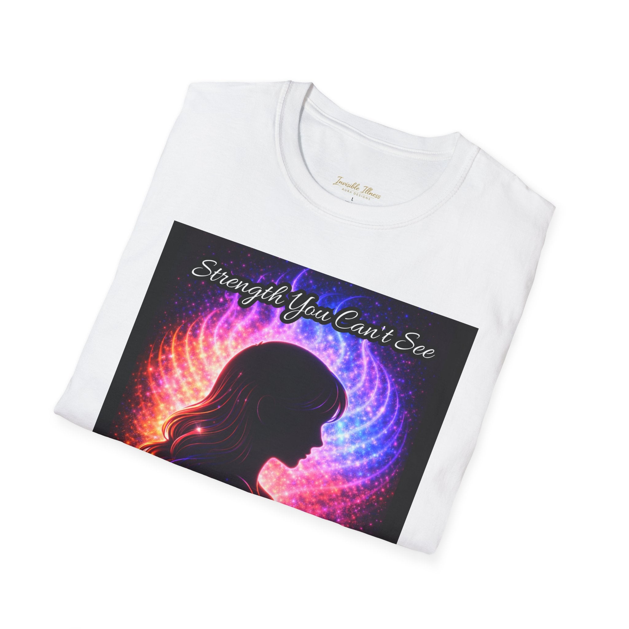 Invisible Illness Auras Thyroid disease Awareness T-Shirt — "Strength You Can't See" Hypoxic Disease Support