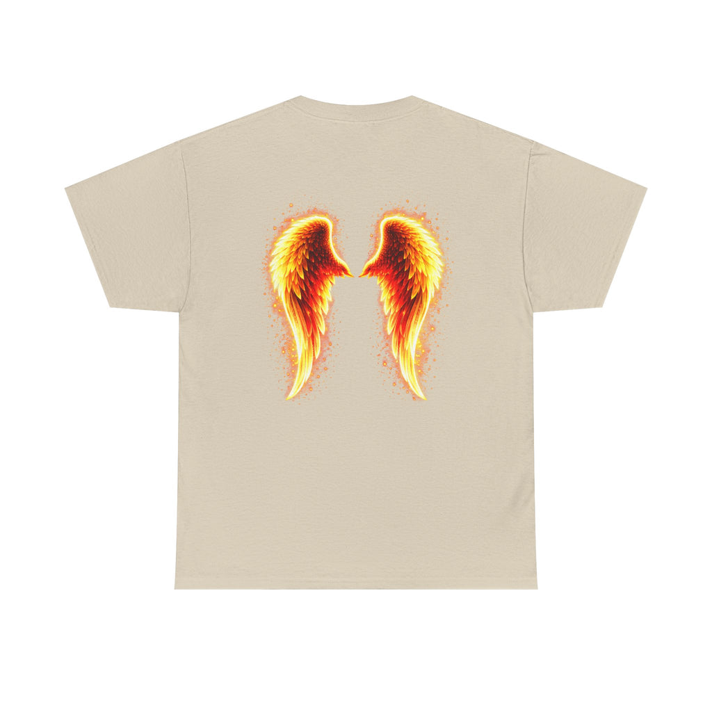 ADHD Awareness Fiery Aura Angel Wings T-Shirt — "Strength You Can't See" Inspirational Tee