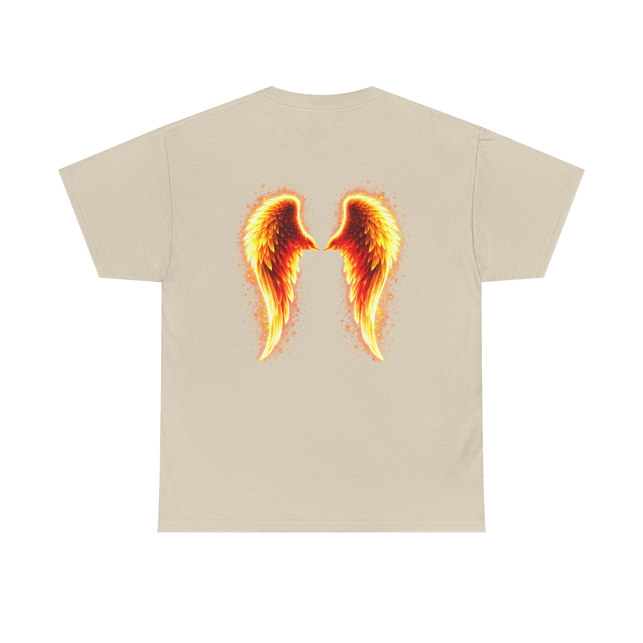 ADHD Awareness Fiery Aura Angel Wings T-Shirt — "Strength You Can't See" Inspirational Tee