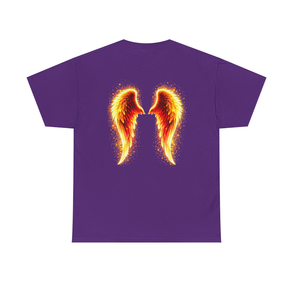ADHD Awareness Fiery Aura Angel Wings T-Shirt — "Strength You Can't See" Inspirational Tee