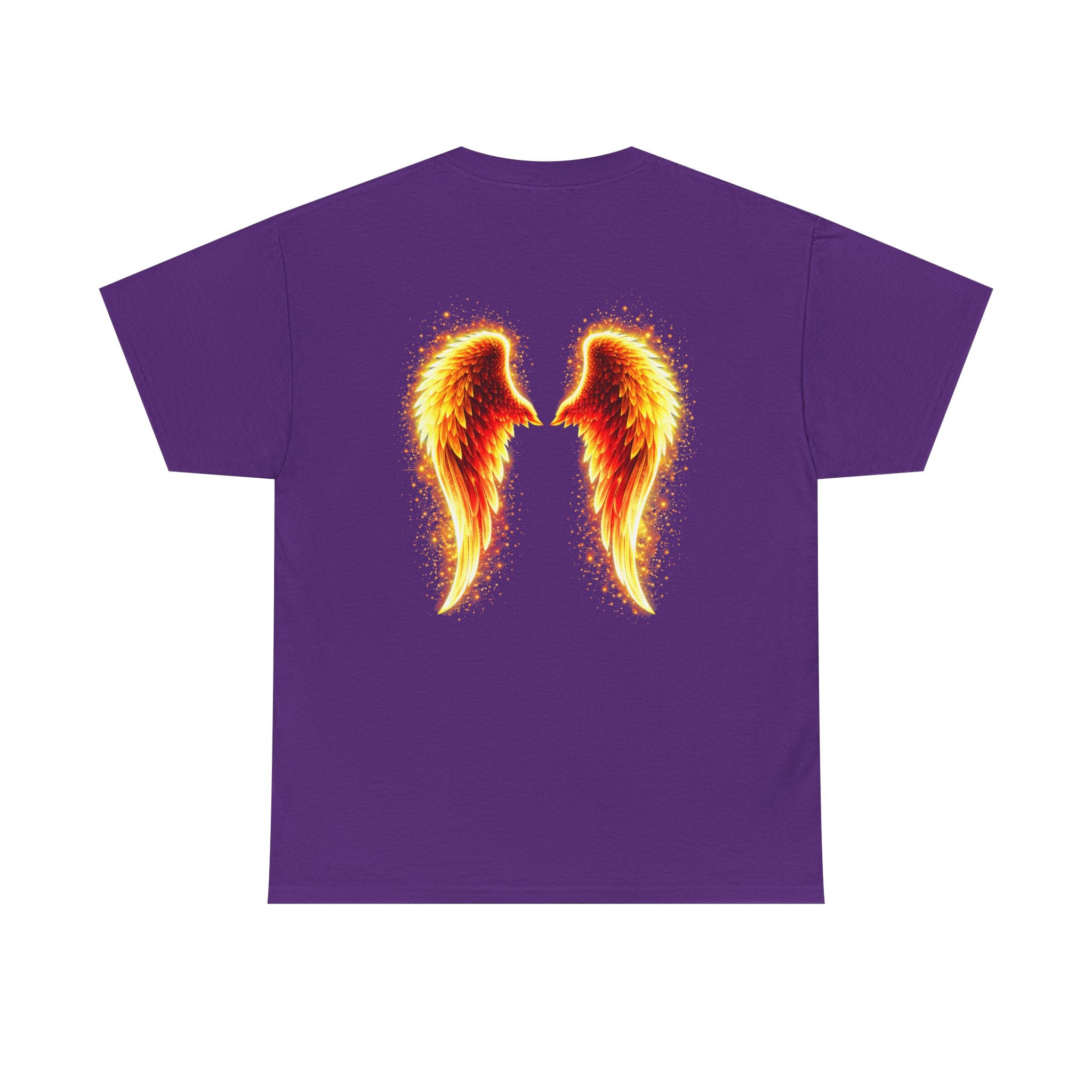 ADHD Awareness Fiery Aura Angel Wings T-Shirt — "Strength You Can't See" Inspirational Tee
