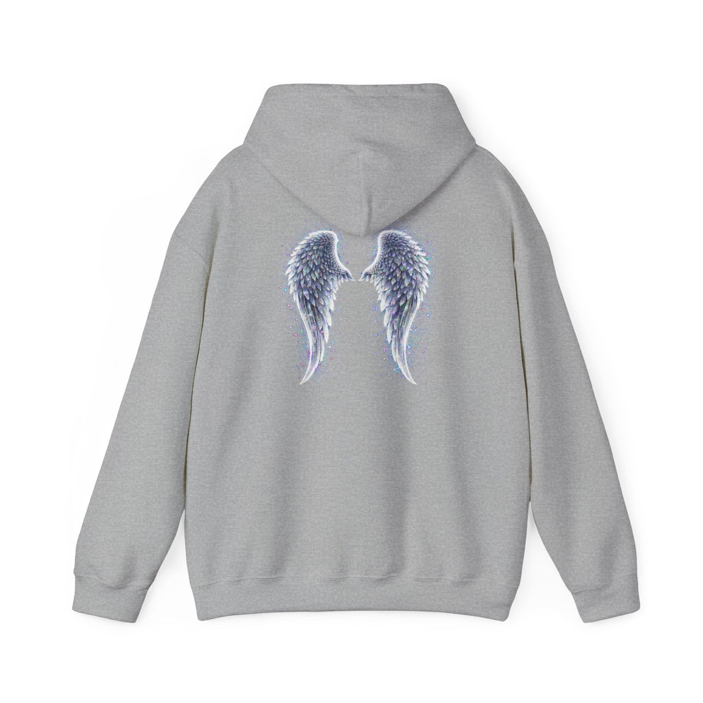 Mental illness Aura awareness silver angel wings Design hoodie -Strength you cant see Sweatshirt