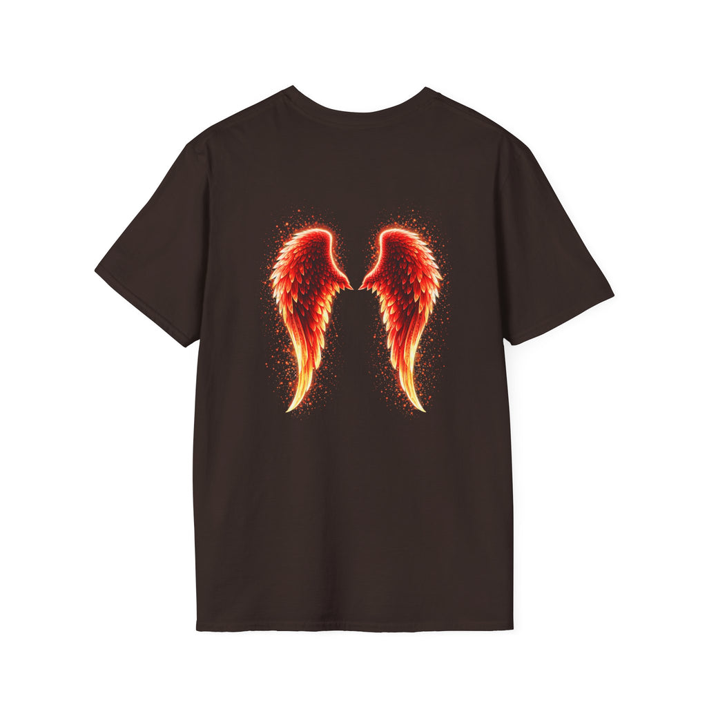 OCD awareness Invisible Illness auras Awareness T-Shirt — Strength You Can't See (Red Aura Angel Wings)
