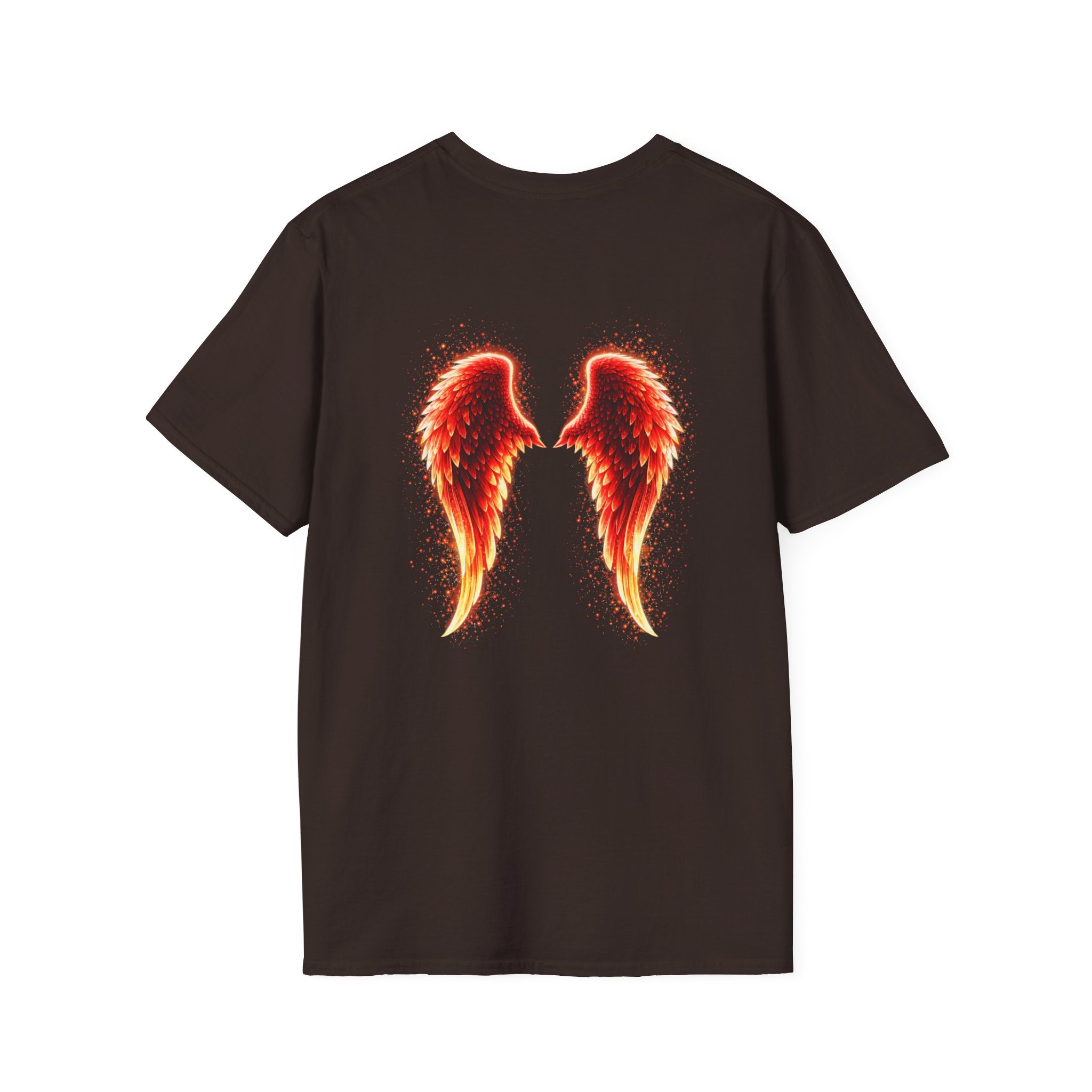 OCD awareness Invisible Illness auras Awareness T-Shirt — Strength You Can't See (Red Aura Angel Wings)