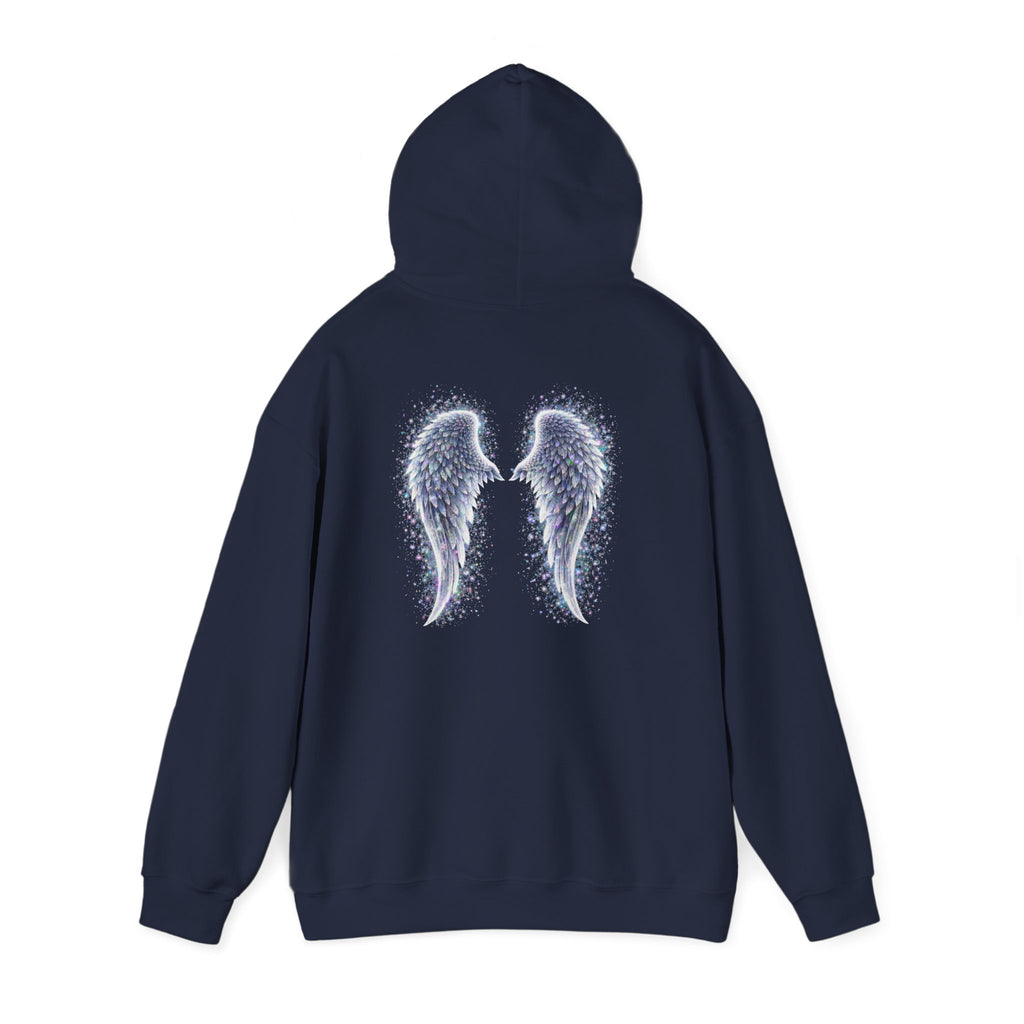 Mental illness Aura awareness silver angel wings Design hoodie -Strength you cant see Sweatshirt
