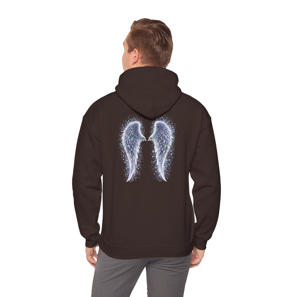 Mental illness Aura awareness silver angel wings Design hoodie -Strength you cant see Sweatshirt