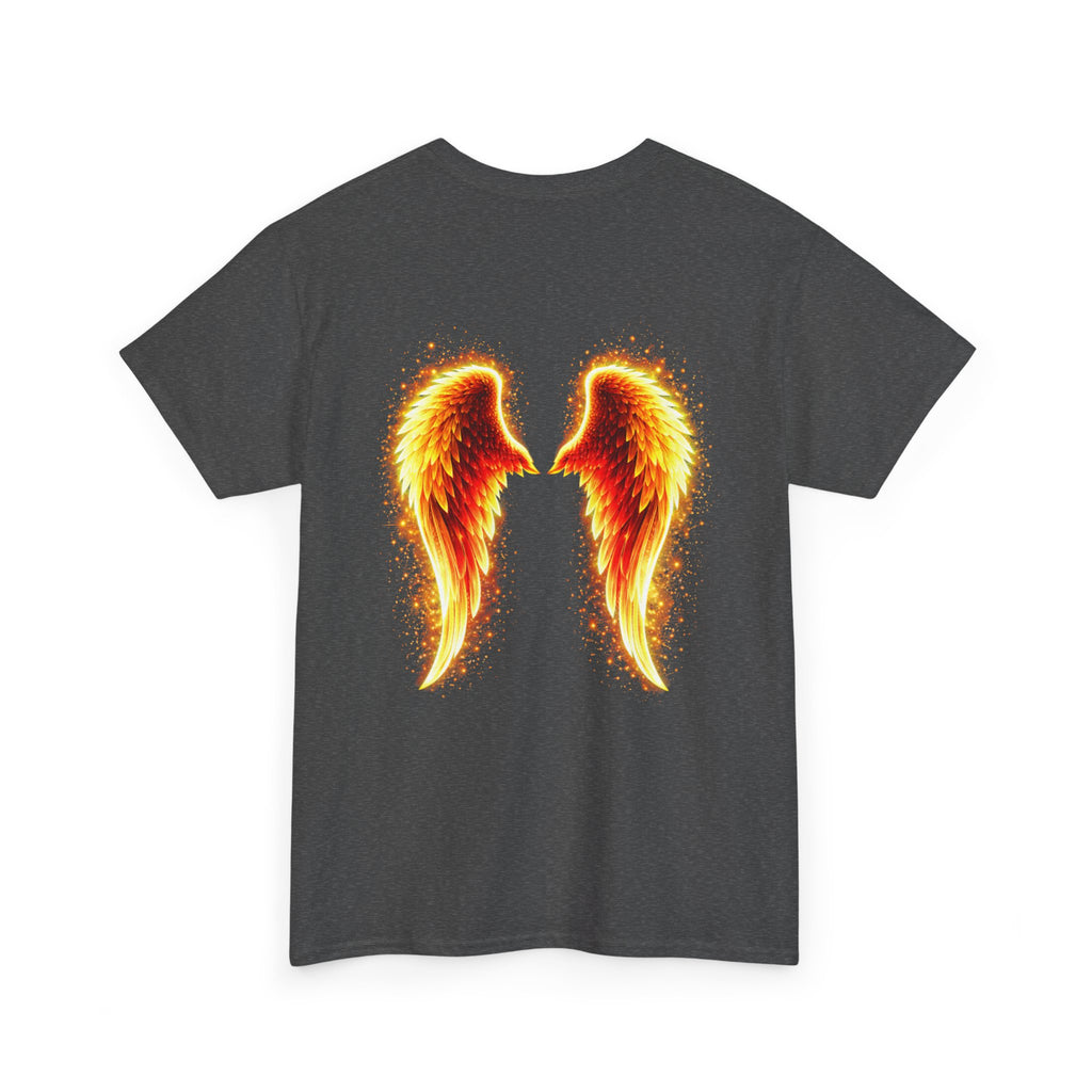 ADHD Awareness Fiery Aura Angel Wings T-Shirt — "Strength You Can't See" Inspirational Tee