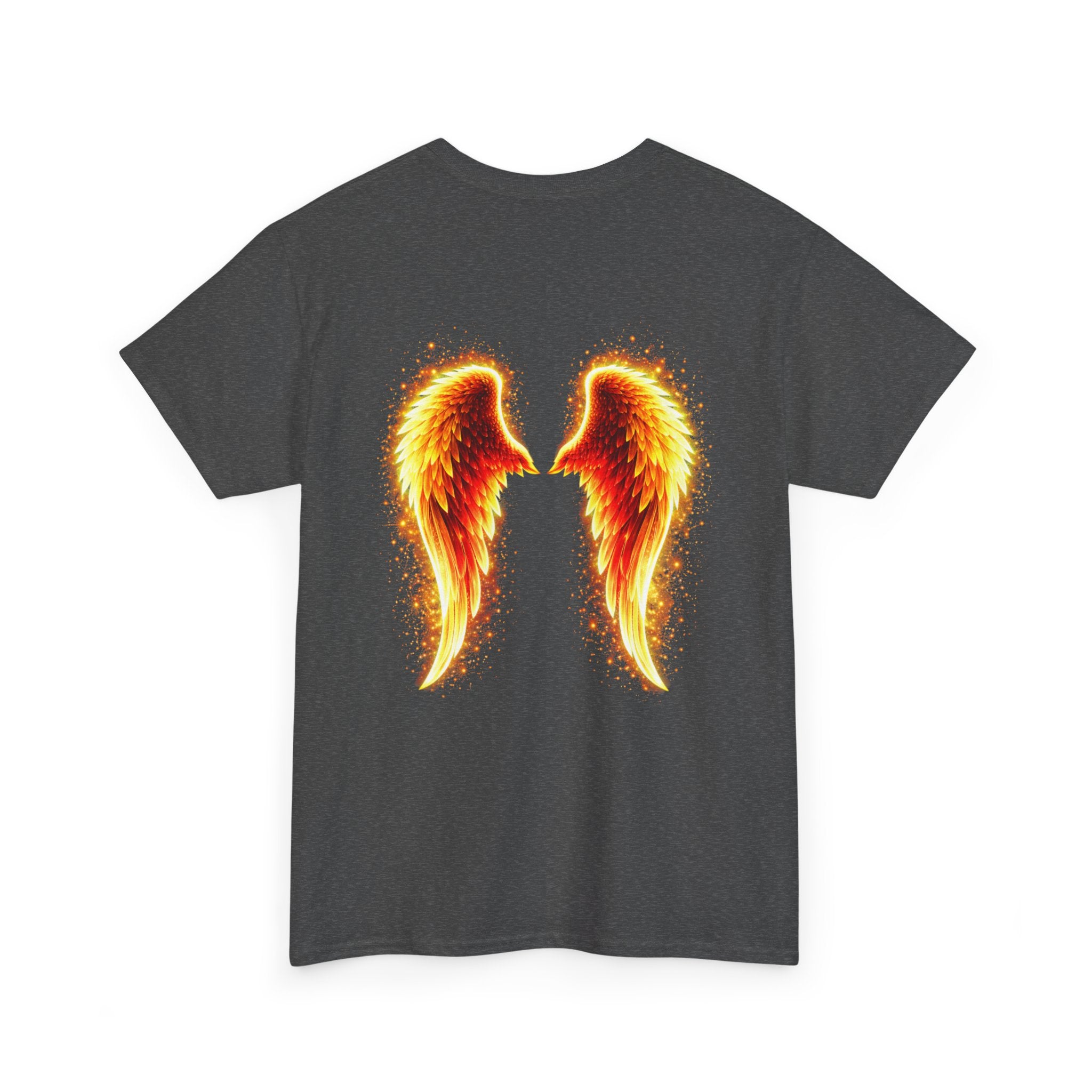 ADHD Awareness Fiery Aura Angel Wings T-Shirt — "Strength You Can't See" Inspirational Tee