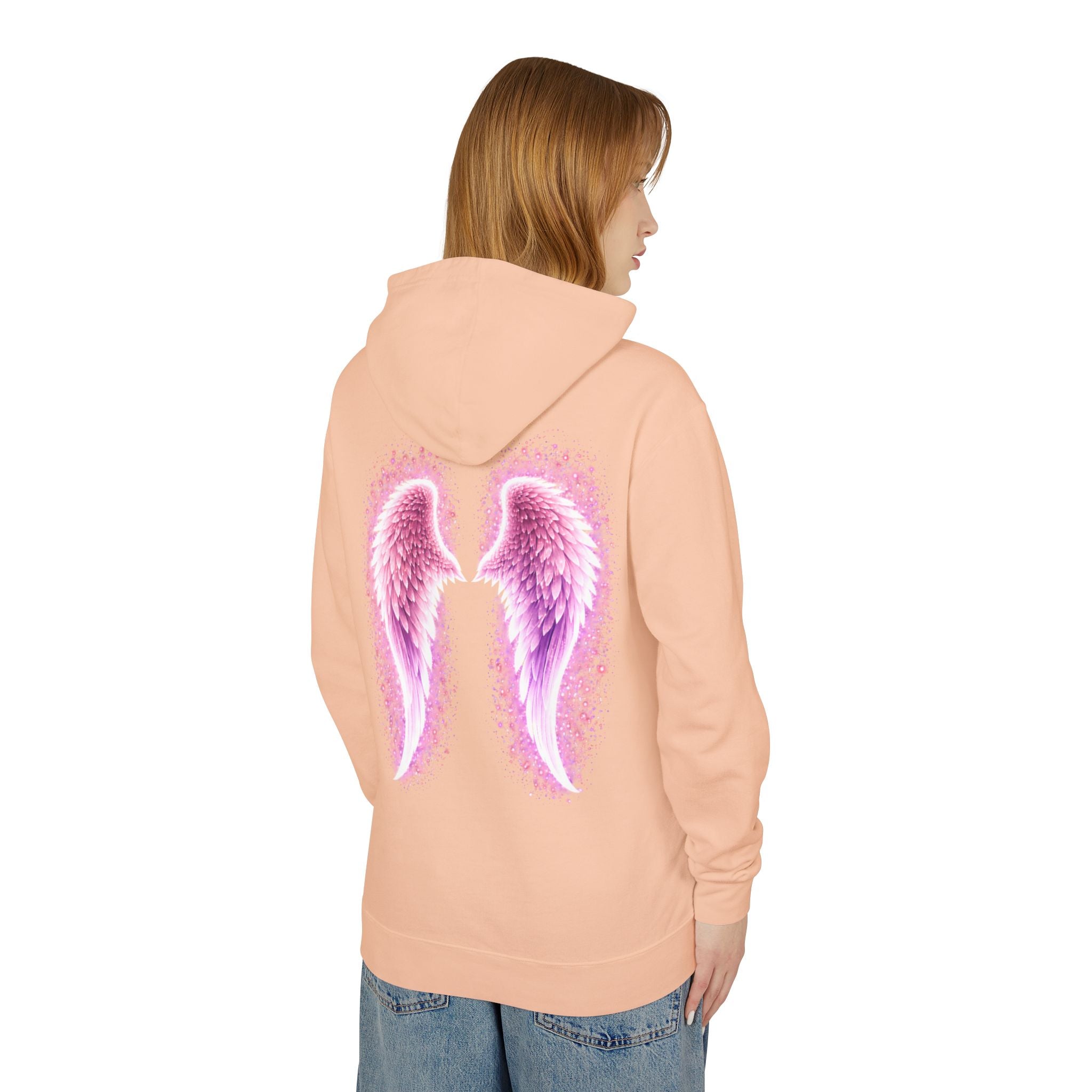Sciatica awareness Aura Spiritual Angel Wings Hoodie — "Strength You Can't See" Inspirational Awareness Sweatshirt